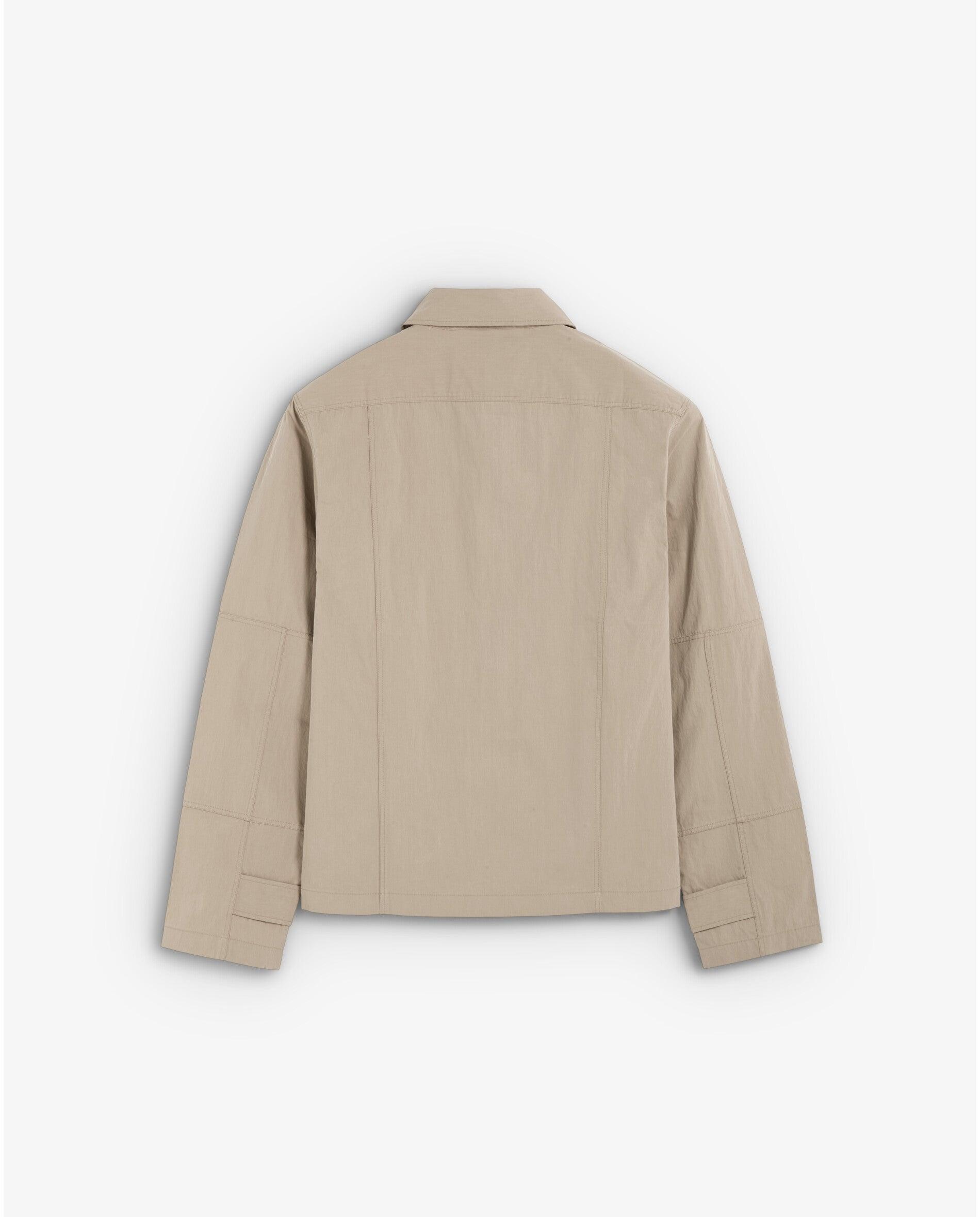 Sobrecamisa de hombre relaxed fit en tejido técnico - Scalpers - Beige Beige-5