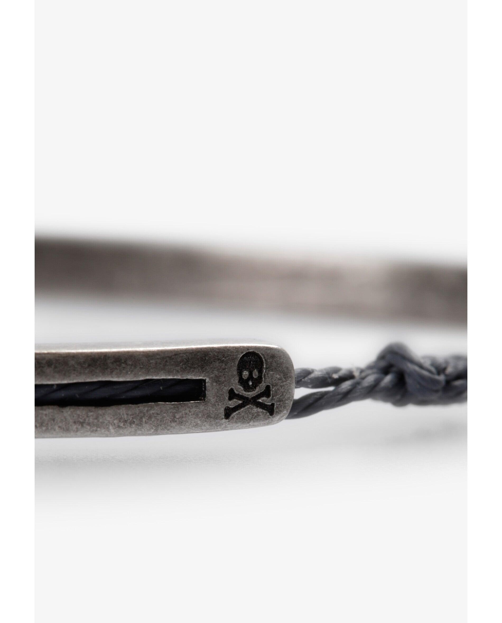 Pulsera de hombre metálica con cordón ajustable - Scalpers - Plata Plata-4