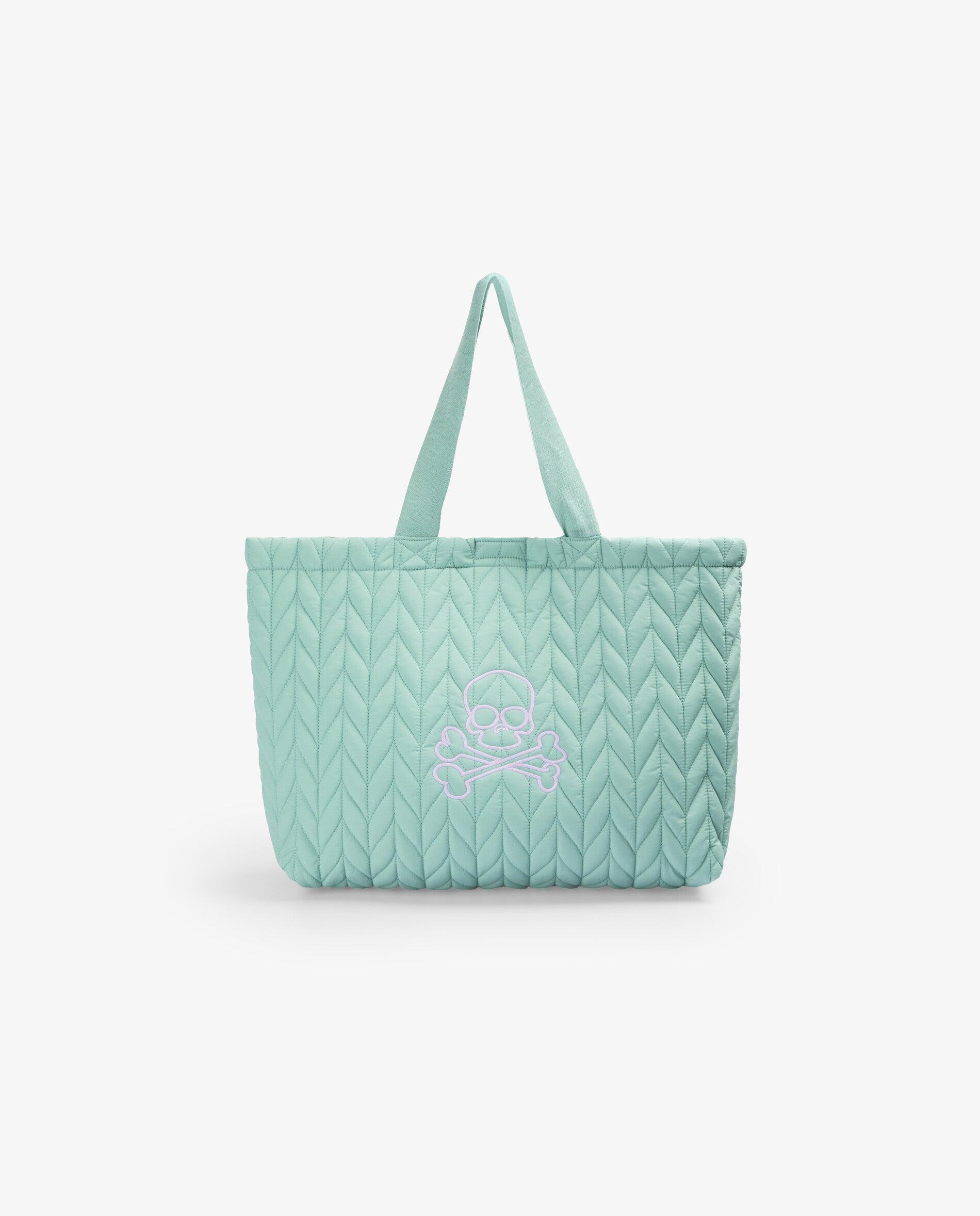 Bolso de niña tipo shopper en tejido acolchado - Scalpers - Verde Agua Verde Agua-1