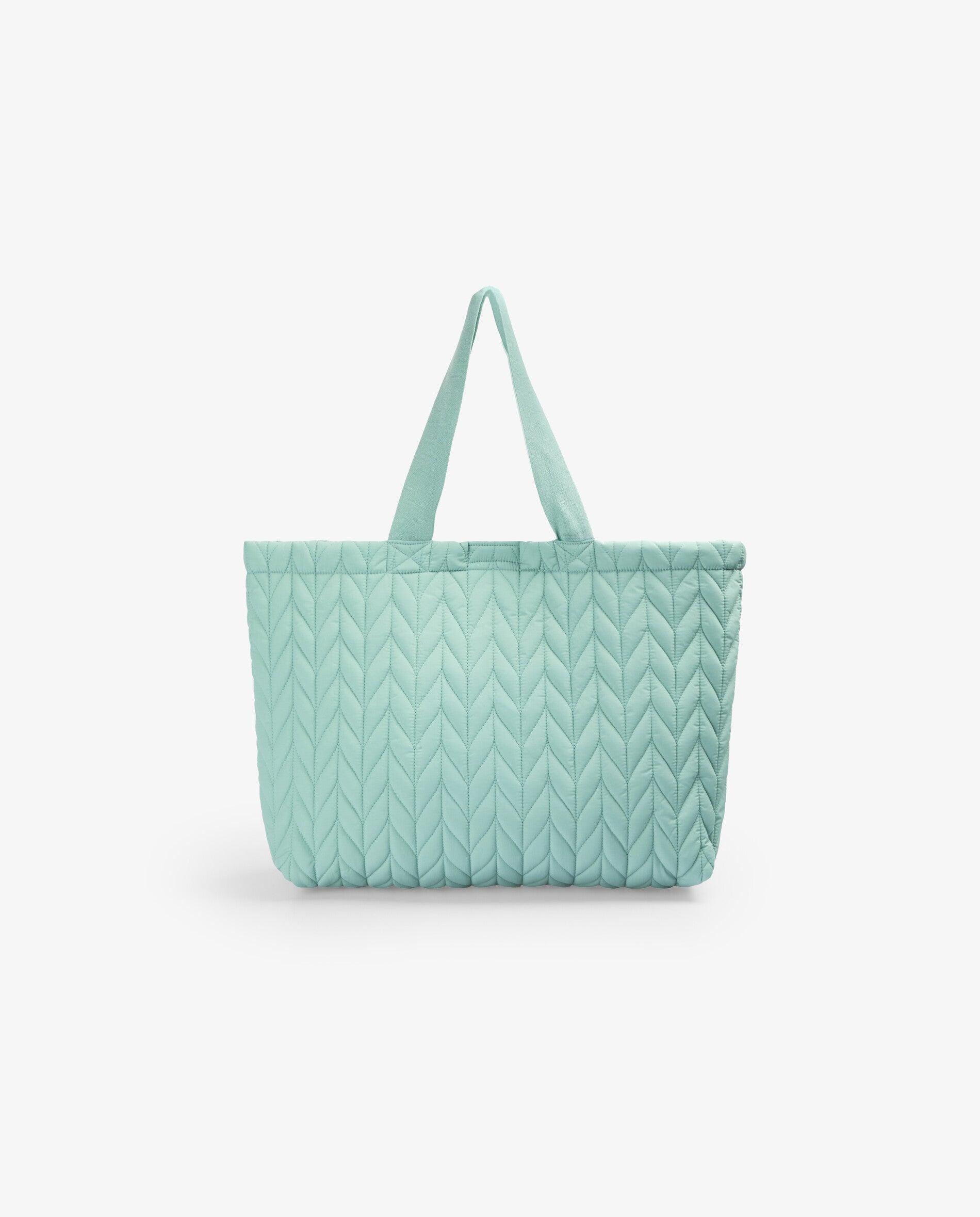 Bolso de niña tipo shopper en tejido acolchado - Scalpers - Verde Agua Verde Agua-3