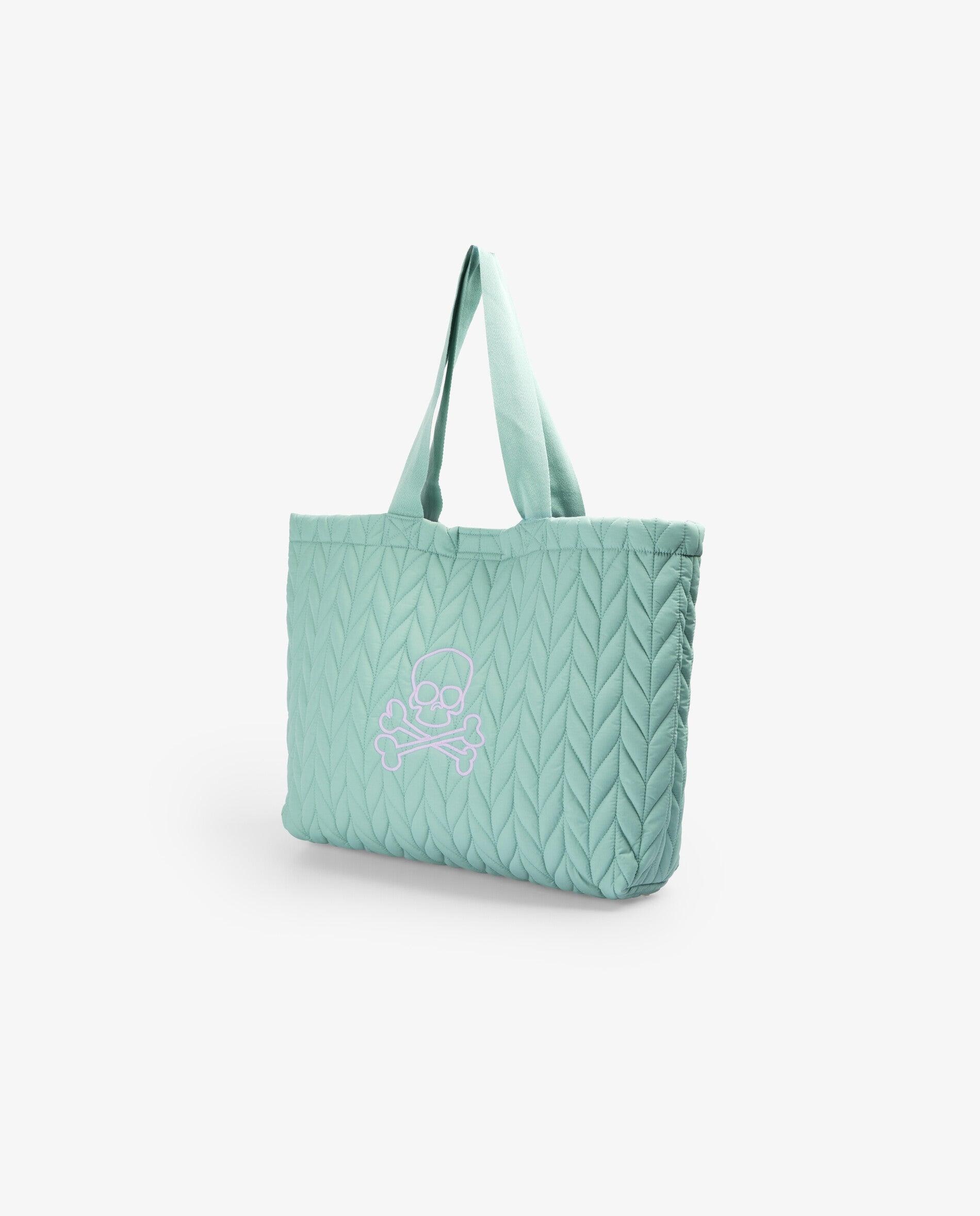 Bolso de niña tipo shopper en tejido acolchado - Scalpers - Verde Agua Verde Agua-2