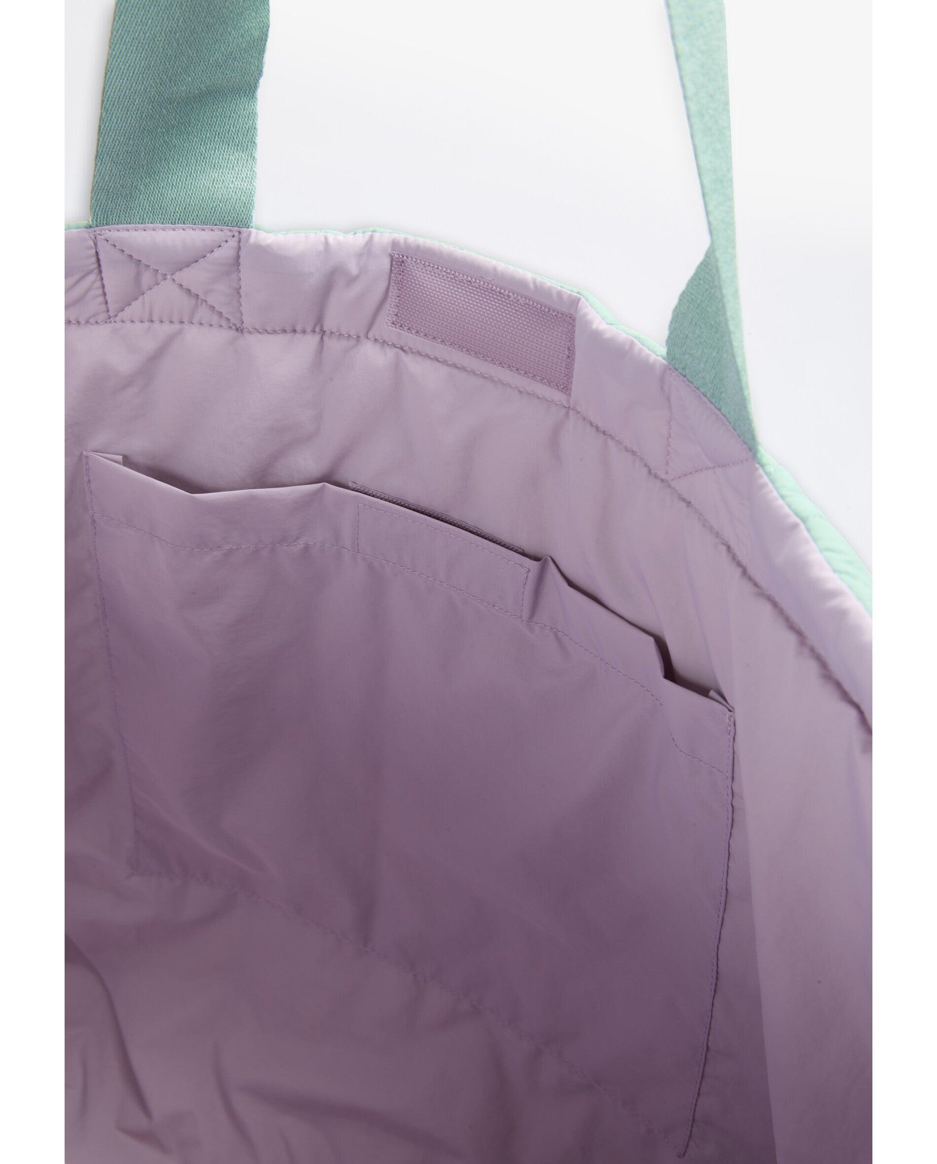 Bolso de niña tipo shopper en tejido acolchado - Scalpers - Verde Agua Verde Agua-5