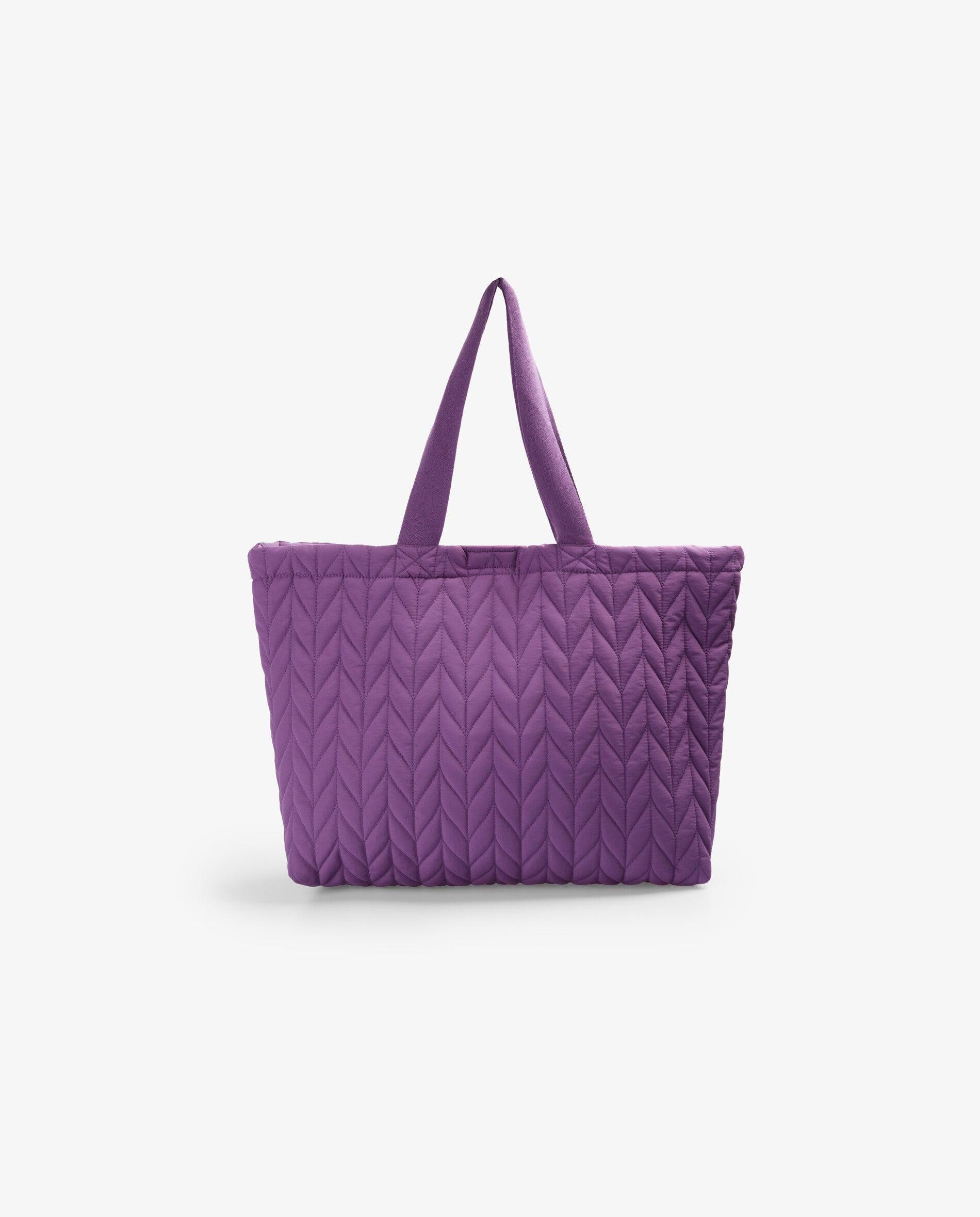 Bolso de niña tipo shopper en tejido acolchado - Scalpers - Purpura Purpura-3