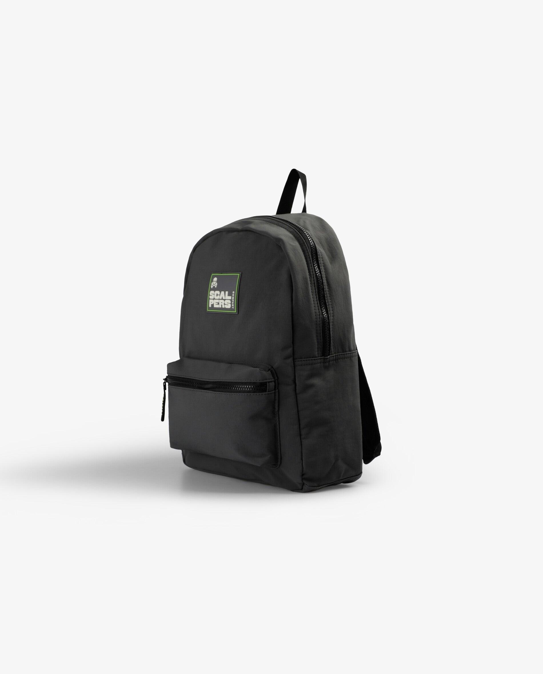 Mochila de niño en tejido técnico con parche engomado - Scalpers - Antracita Antracita-2