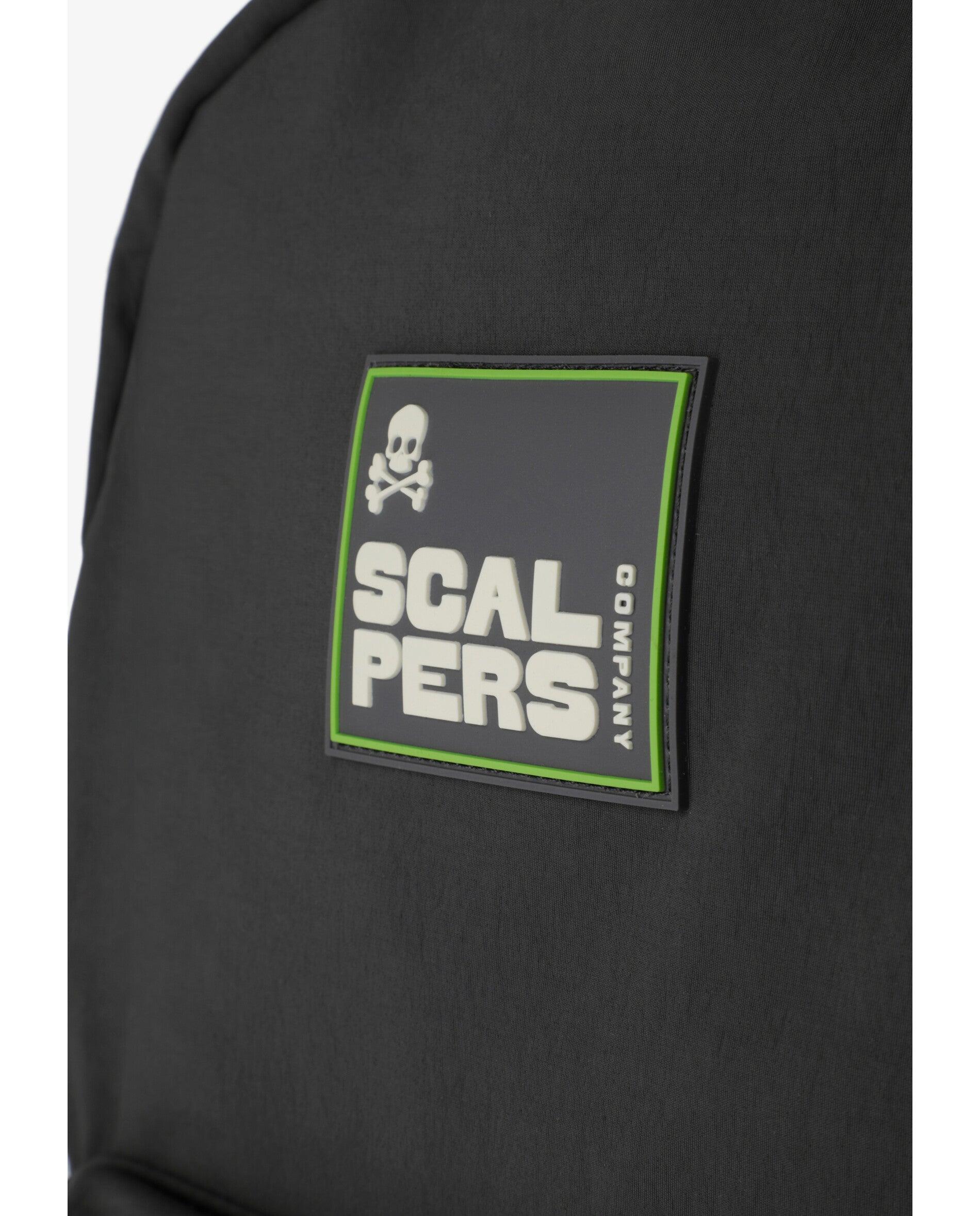 Mochila de niño en tejido técnico con parche engomado - Scalpers - Antracita Antracita-4