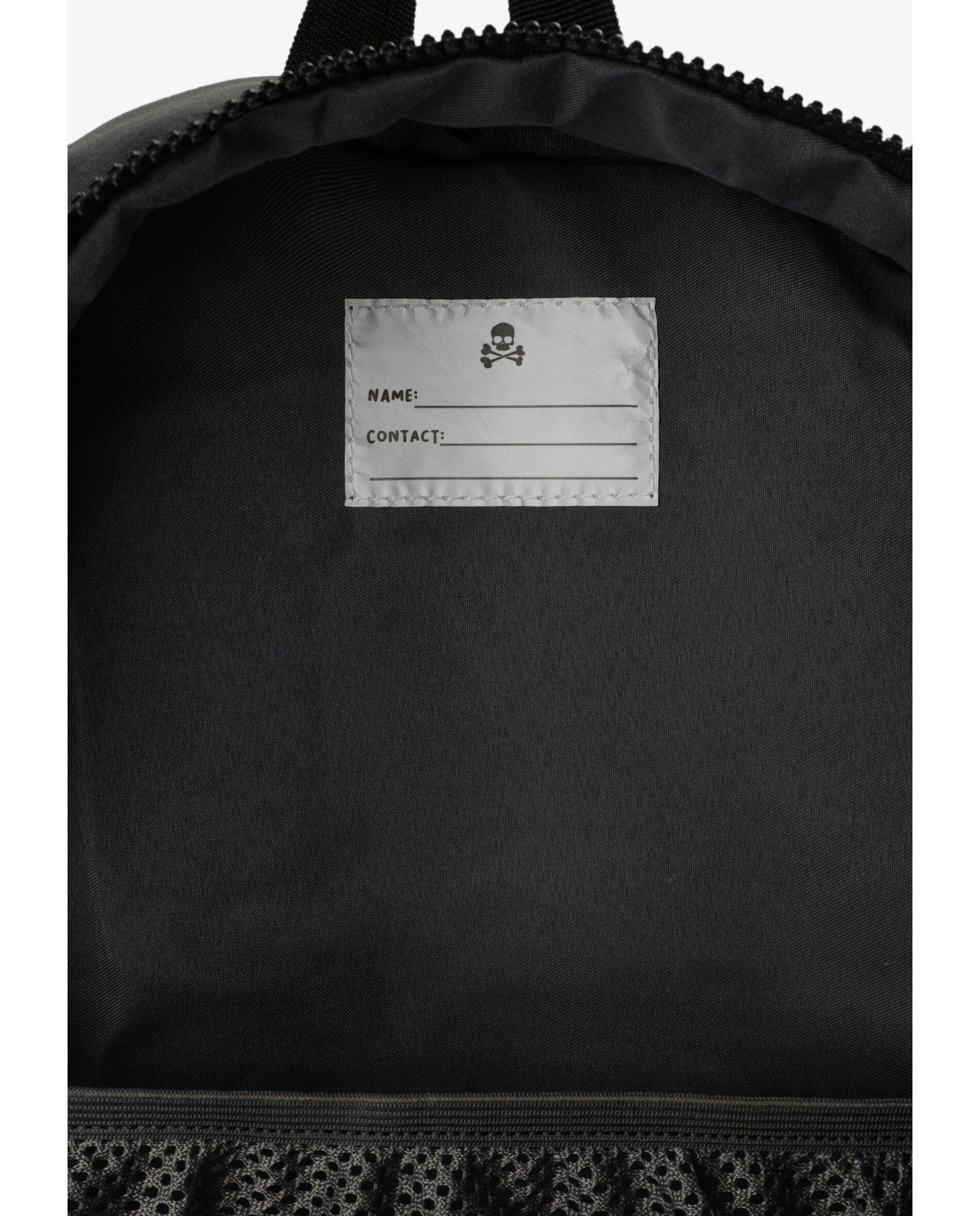 Mochila de niño en tejido técnico con parche engomado - Scalpers - Antracita Antracita-7