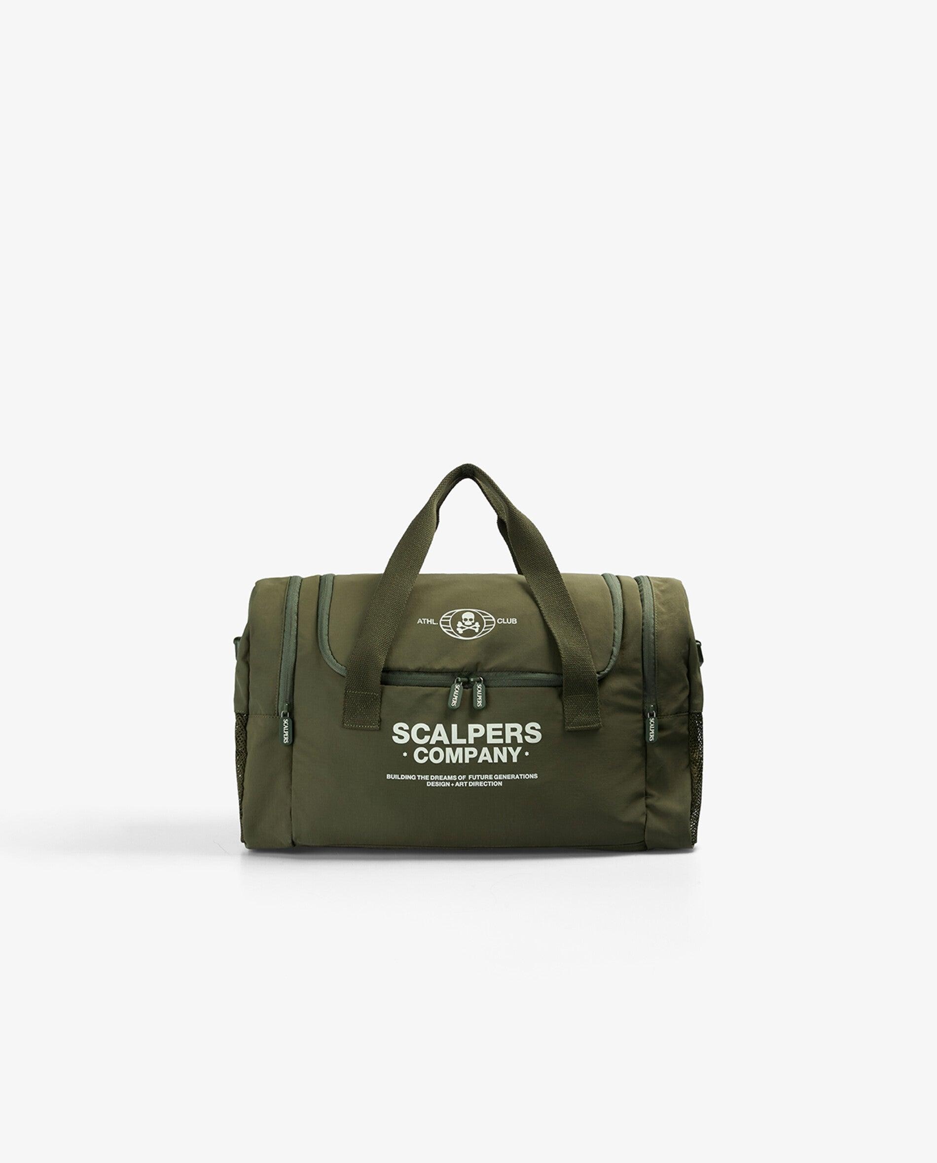 Bolsa de niño deportiva con doble asa superior y asa larga ajustable - Scalpers - Verde militar Verde militar-1