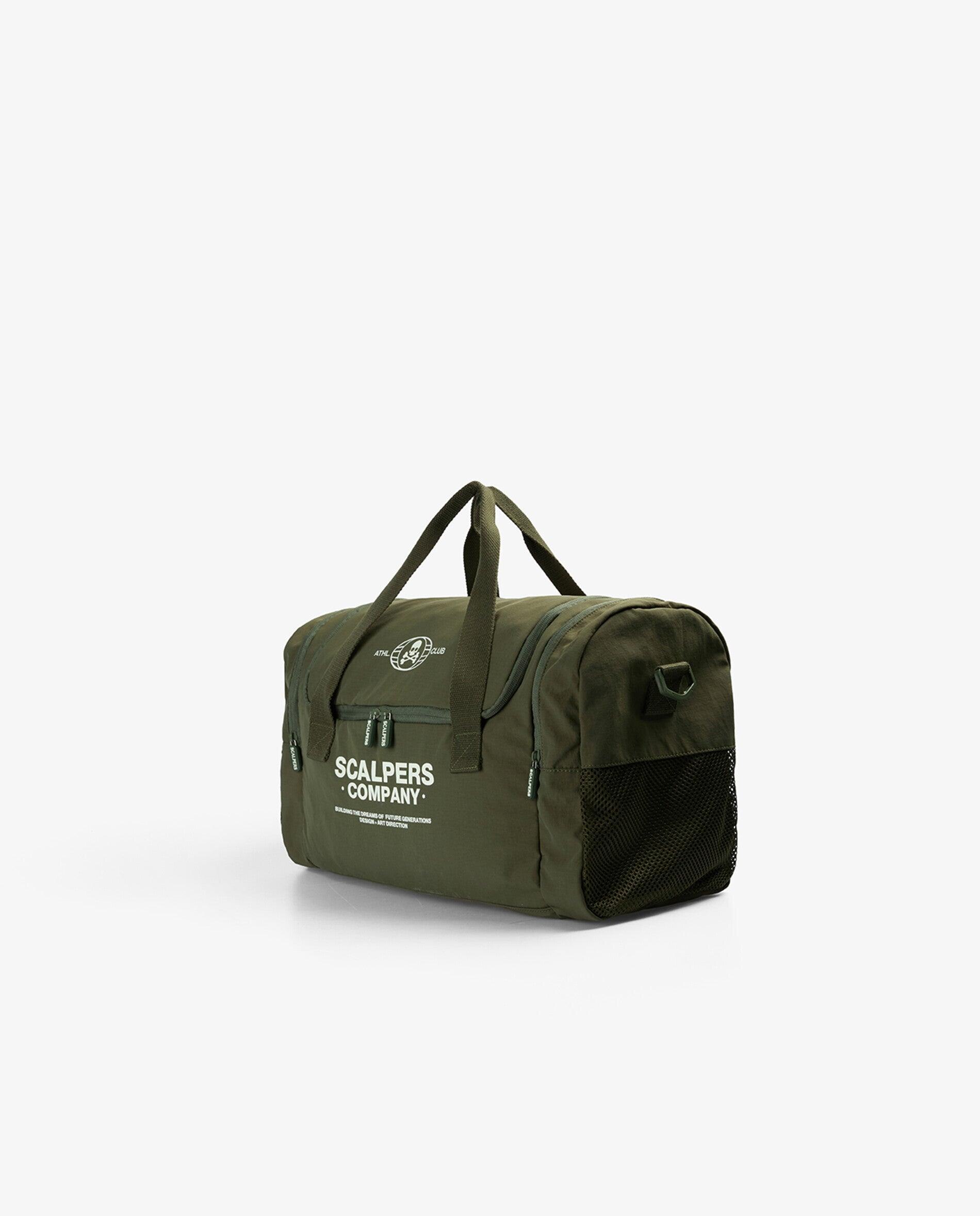 Bolsa de niño deportiva con doble asa superior y asa larga ajustable - Scalpers - Verde militar Verde militar-2
