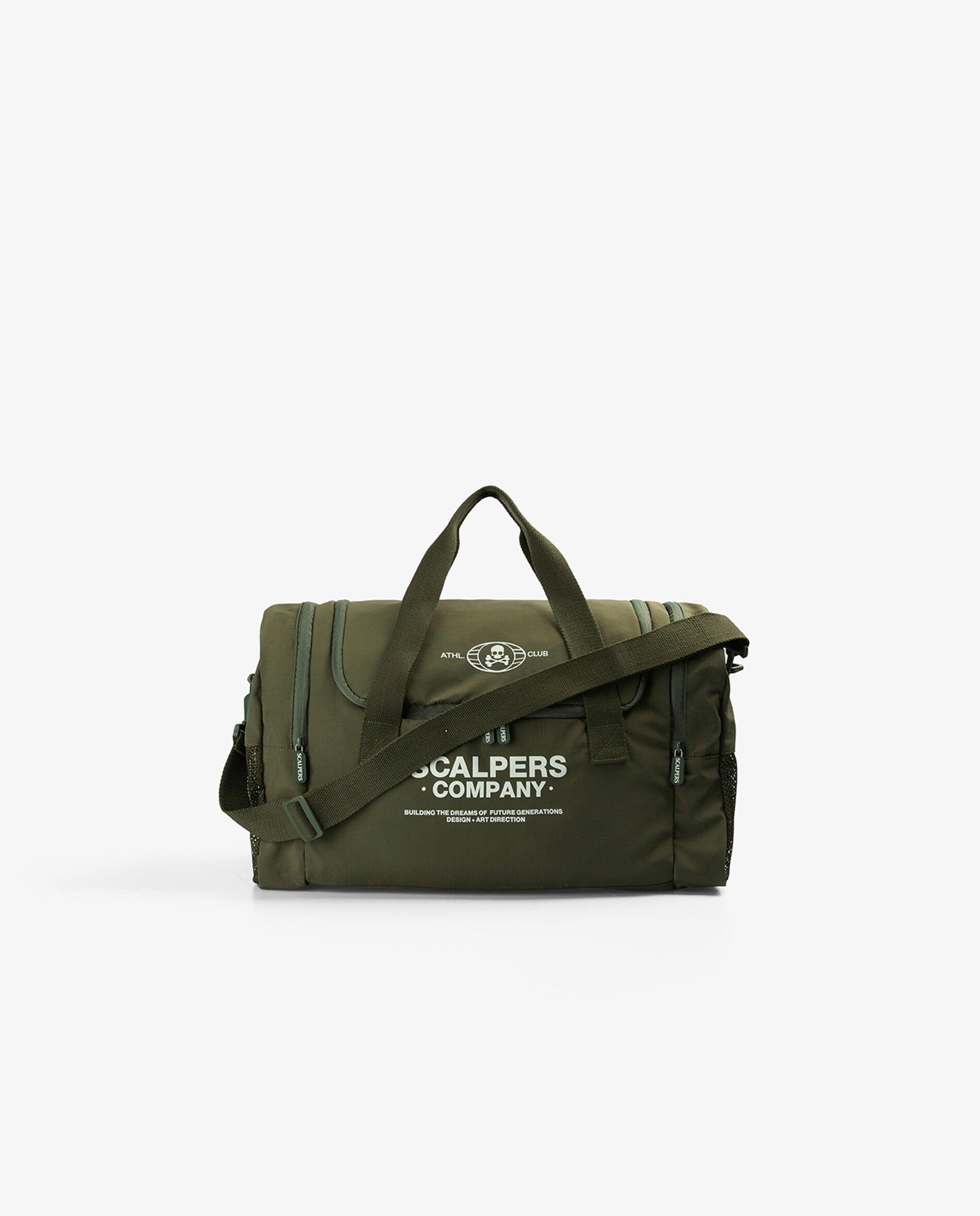 Bolsa de niño deportiva con doble asa superior y asa larga ajustable - Scalpers - Verde militar Verde militar-4