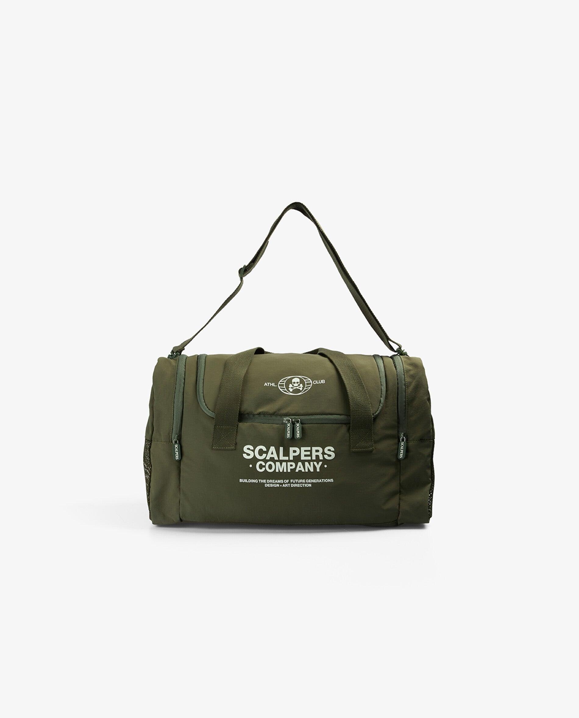 Bolsa de niño deportiva con doble asa superior y asa larga ajustable - Scalpers - Verde militar Verde militar-5