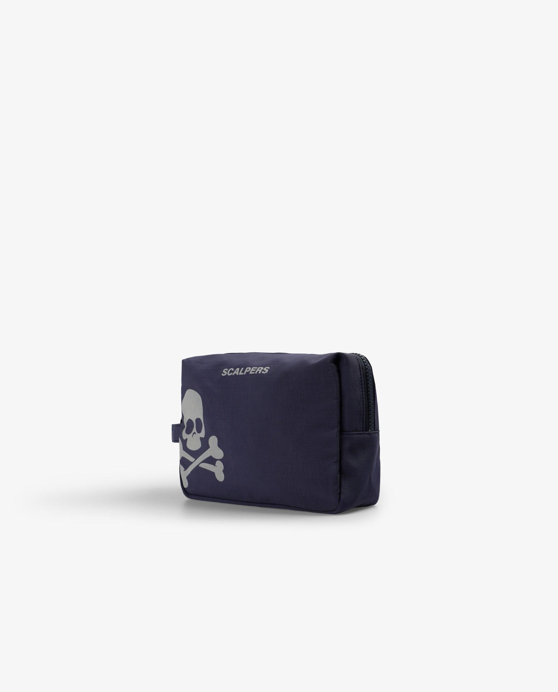 Neceser de niño en tejido técnico con calavera lateral - Scalpers - Navy Navy-2