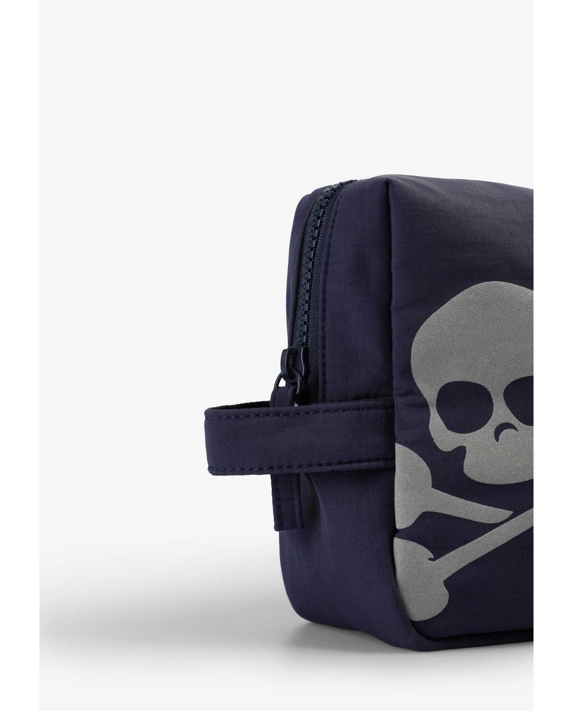 Neceser de niño en tejido técnico con calavera lateral - Scalpers - Navy Navy-5