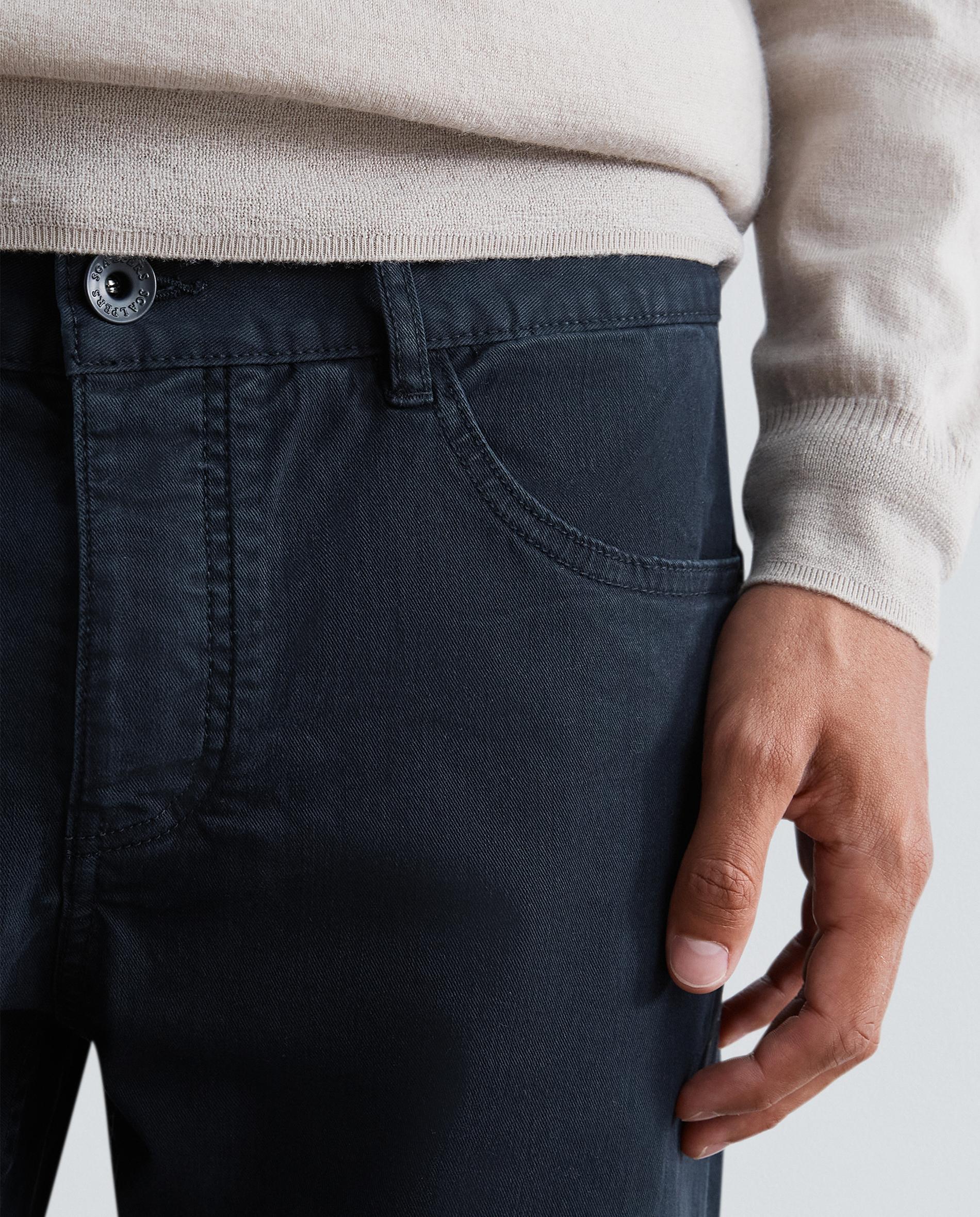 Pantalón cinco bolsillos de hombre con trabillas y cierre de cremallera y botón - Scalpers - Azul Azul-4