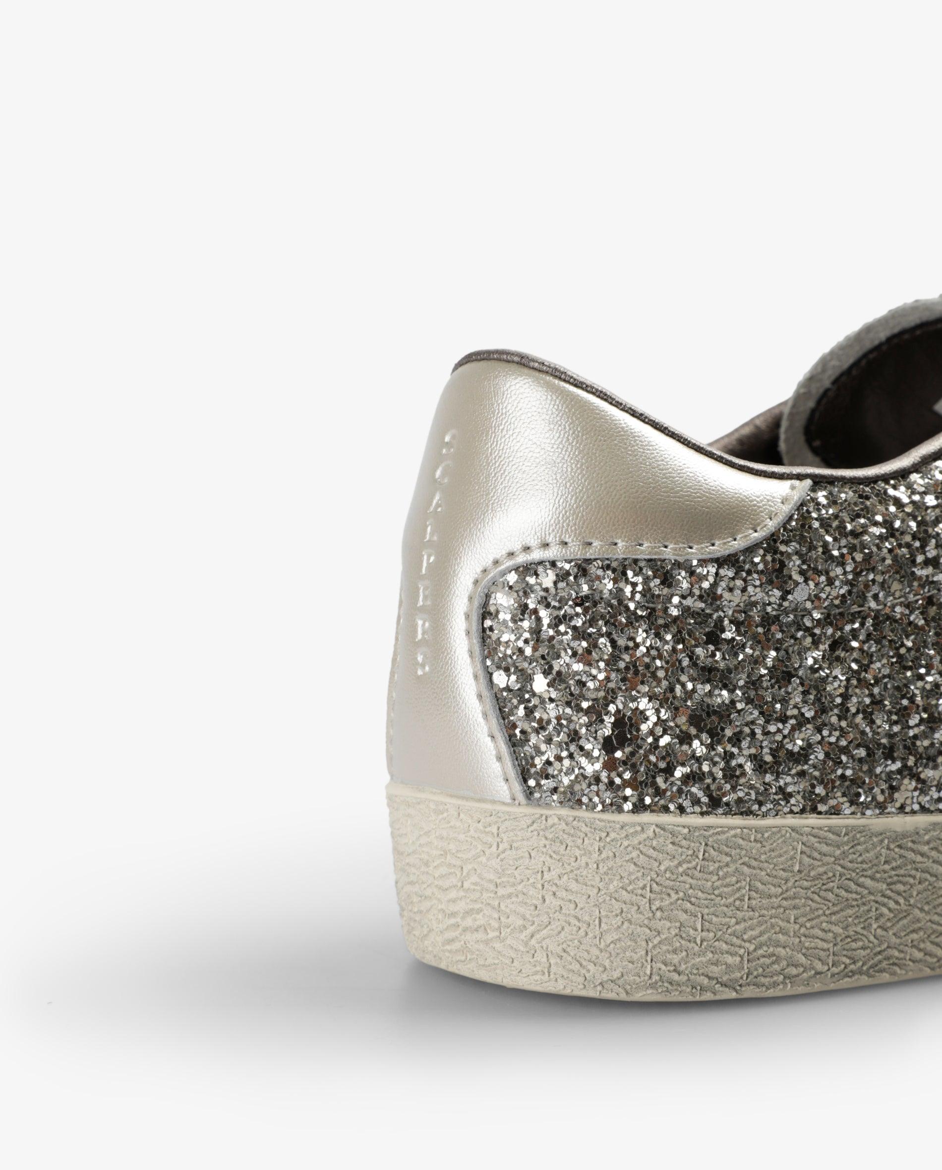 Imagen 7 de Zapatillas retro de mujer con glitter y cordones metalizados - Scalpers - Oro Oro
