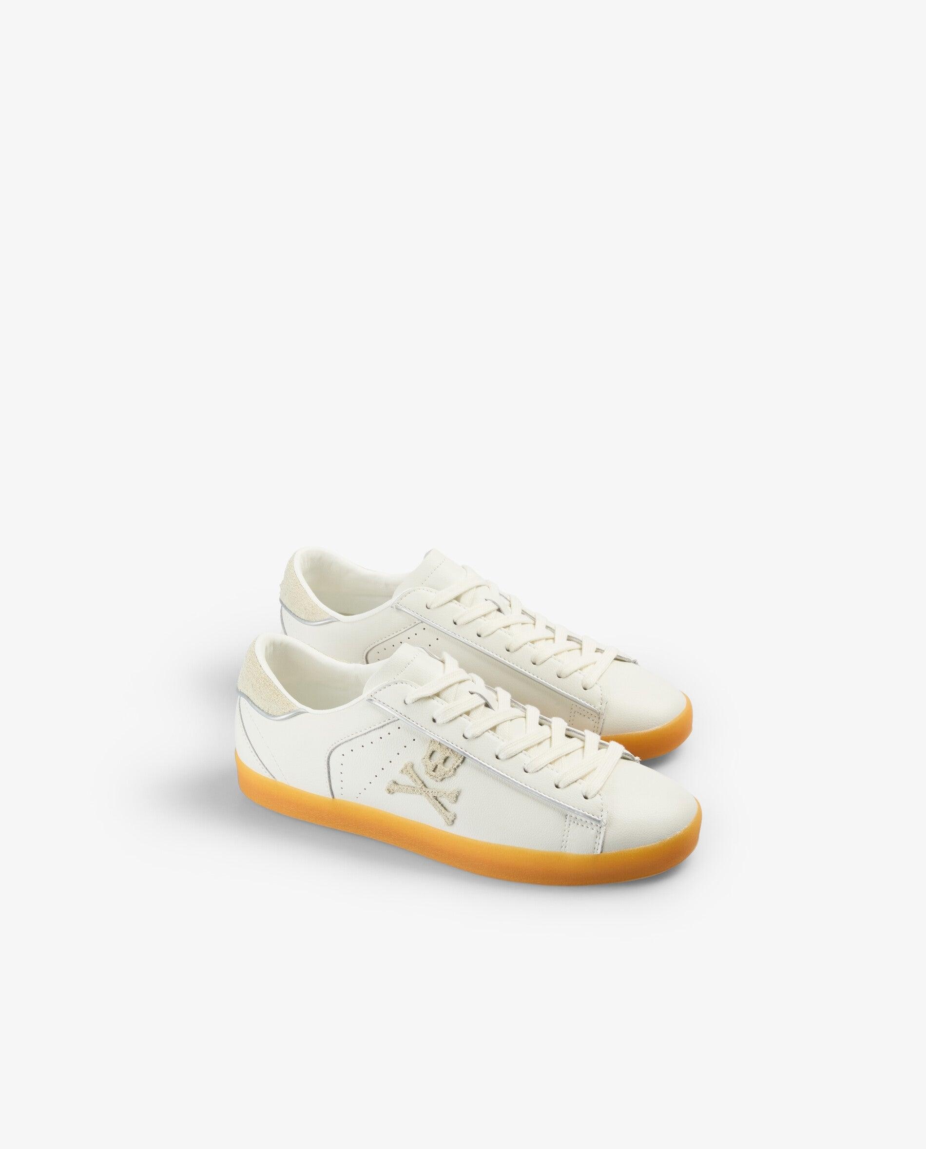 Zapatillas blancas de mujer bajas de piel - Scalpers - Blanco Blanco-3