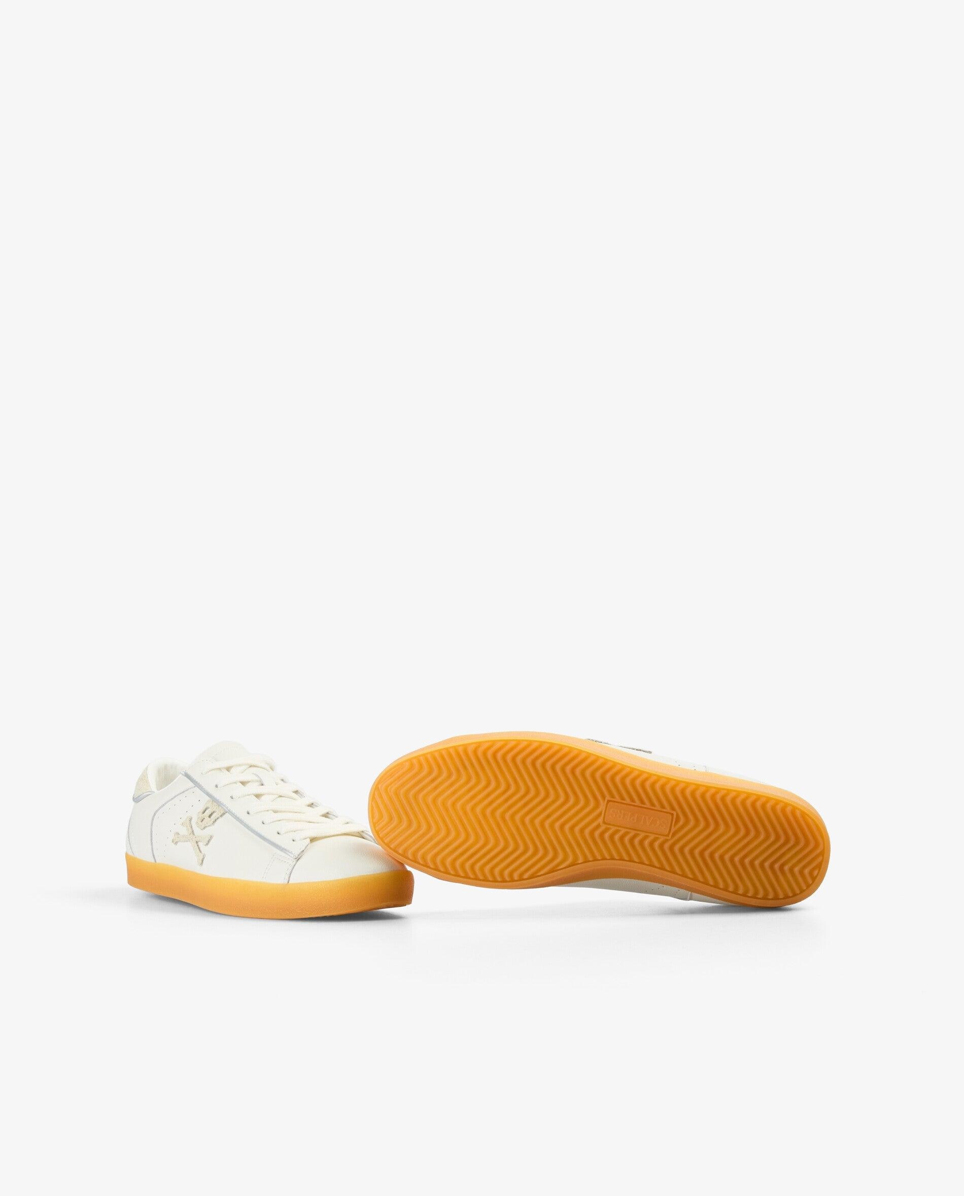 Zapatillas blancas de mujer bajas de piel - Scalpers - Blanco Blanco-4