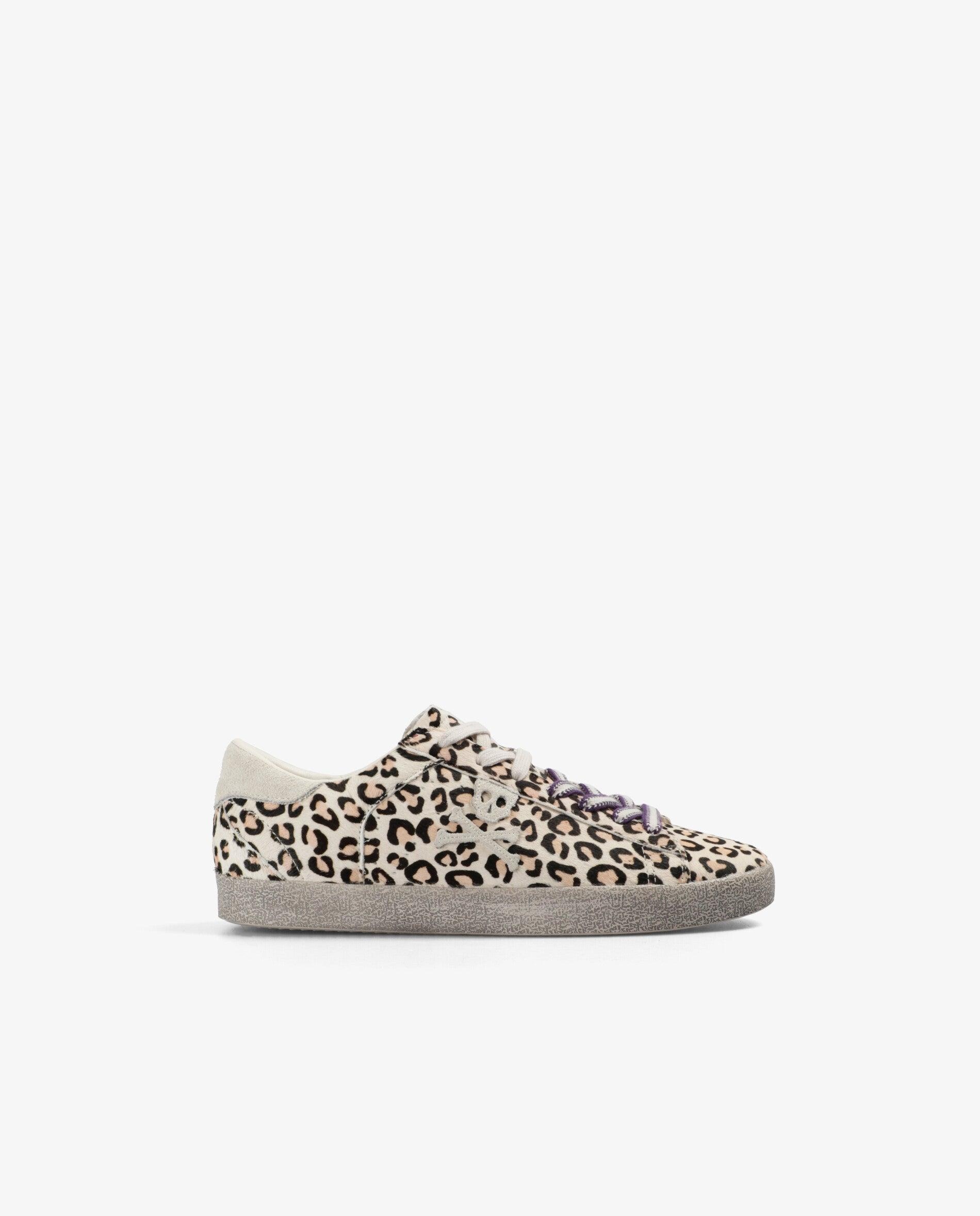 Zapatillas retro de mujer en tejido animal print de pelo - Scalpers - Multicolor Multicolor-1