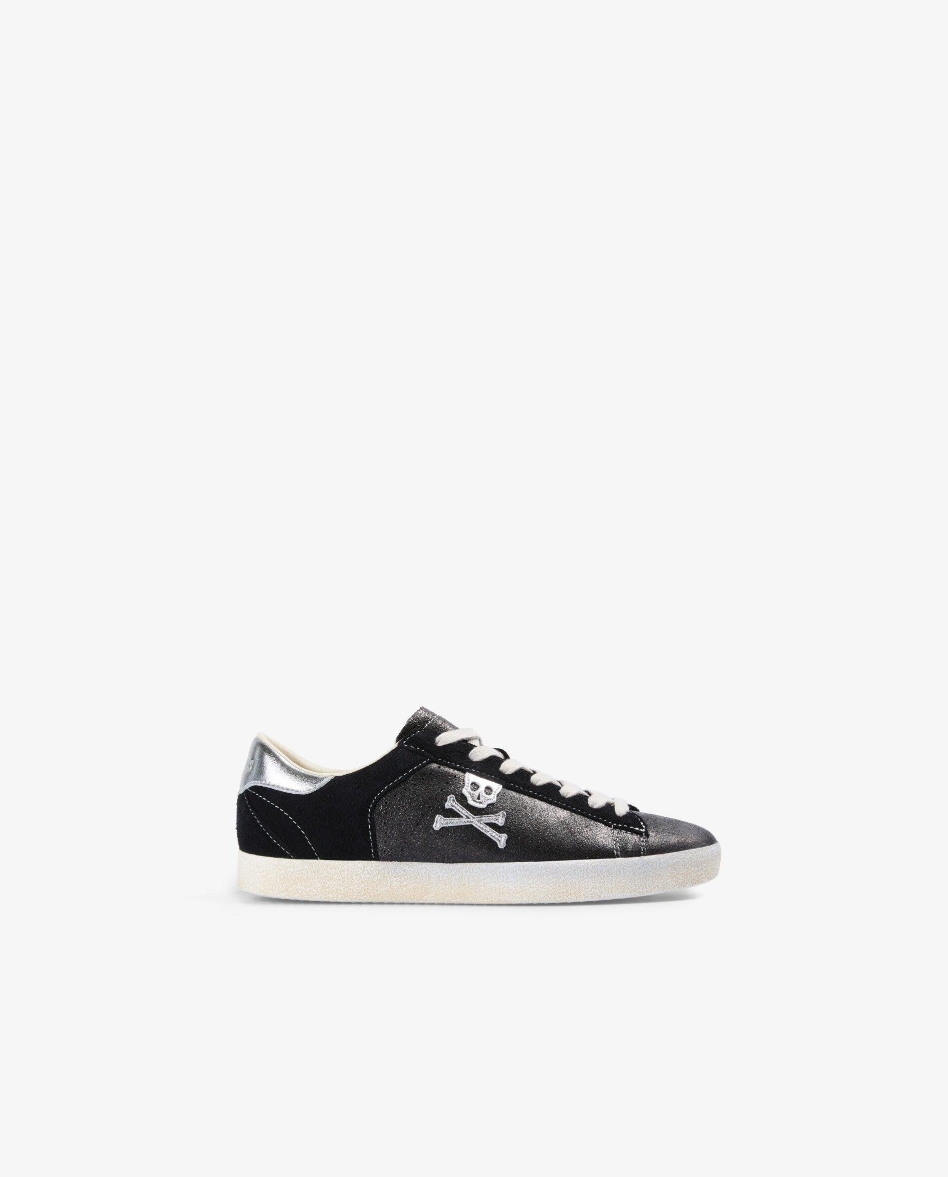 Zapatillas básicas de mujer bajas con suela efecto desgastado - Scalpers - Negro Negro-1