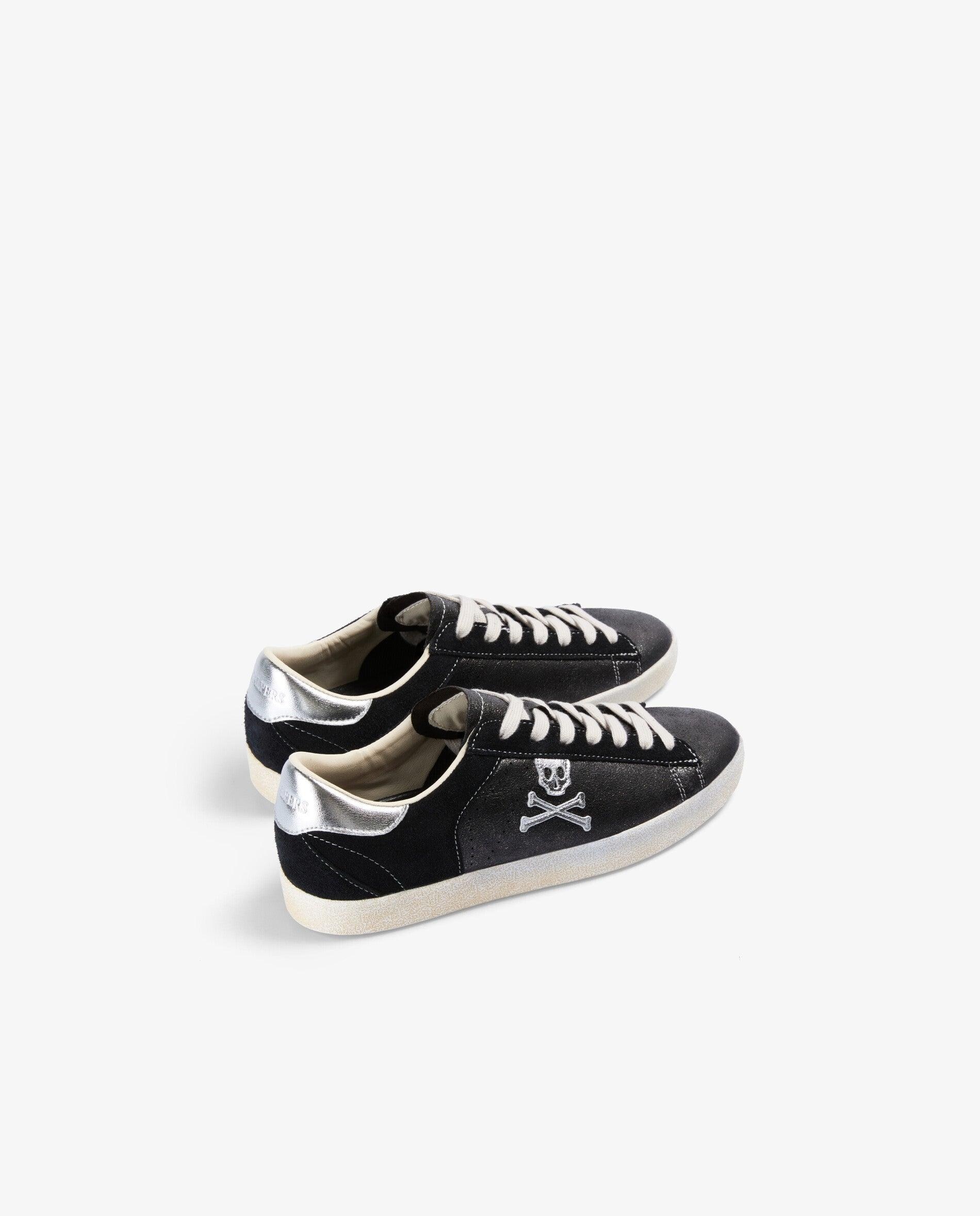 Zapatillas básicas de mujer bajas con suela efecto desgastado - Scalpers - Negro Negro-2