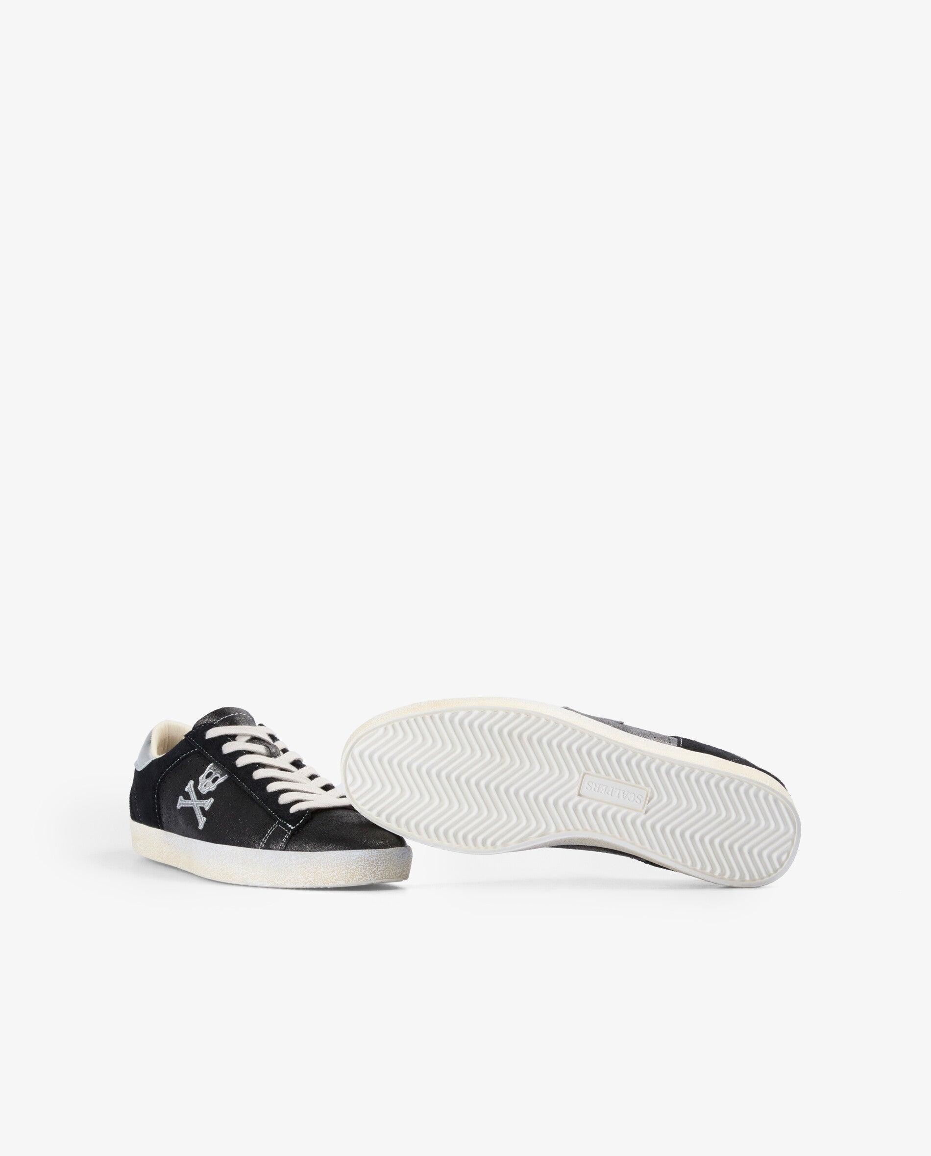 Zapatillas básicas de mujer bajas con suela efecto desgastado - Scalpers - Negro Negro-4