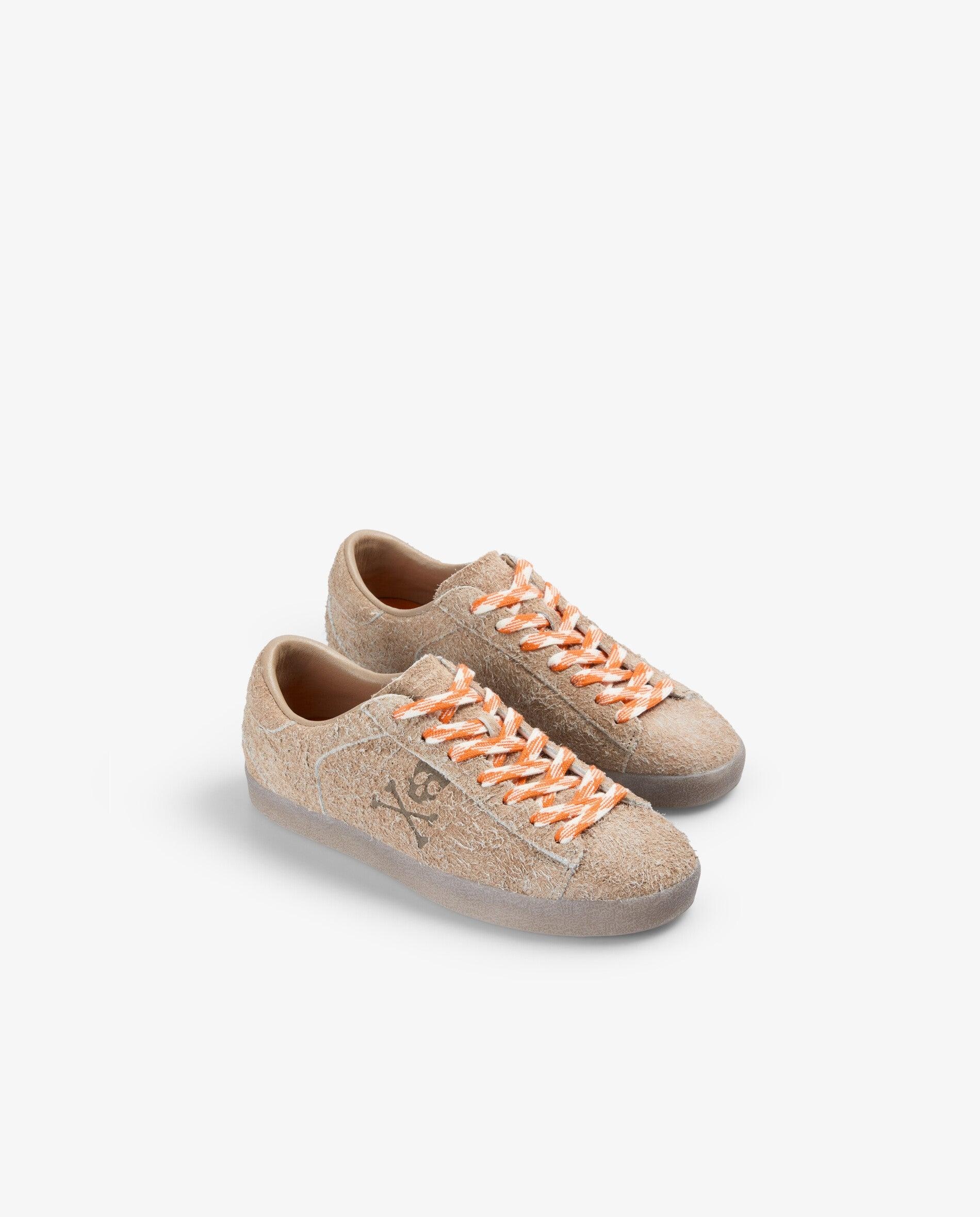 Zapatillas retro de mujer de ante con costuras a contraste - Scalpers - Caramelo Caramelo-3
