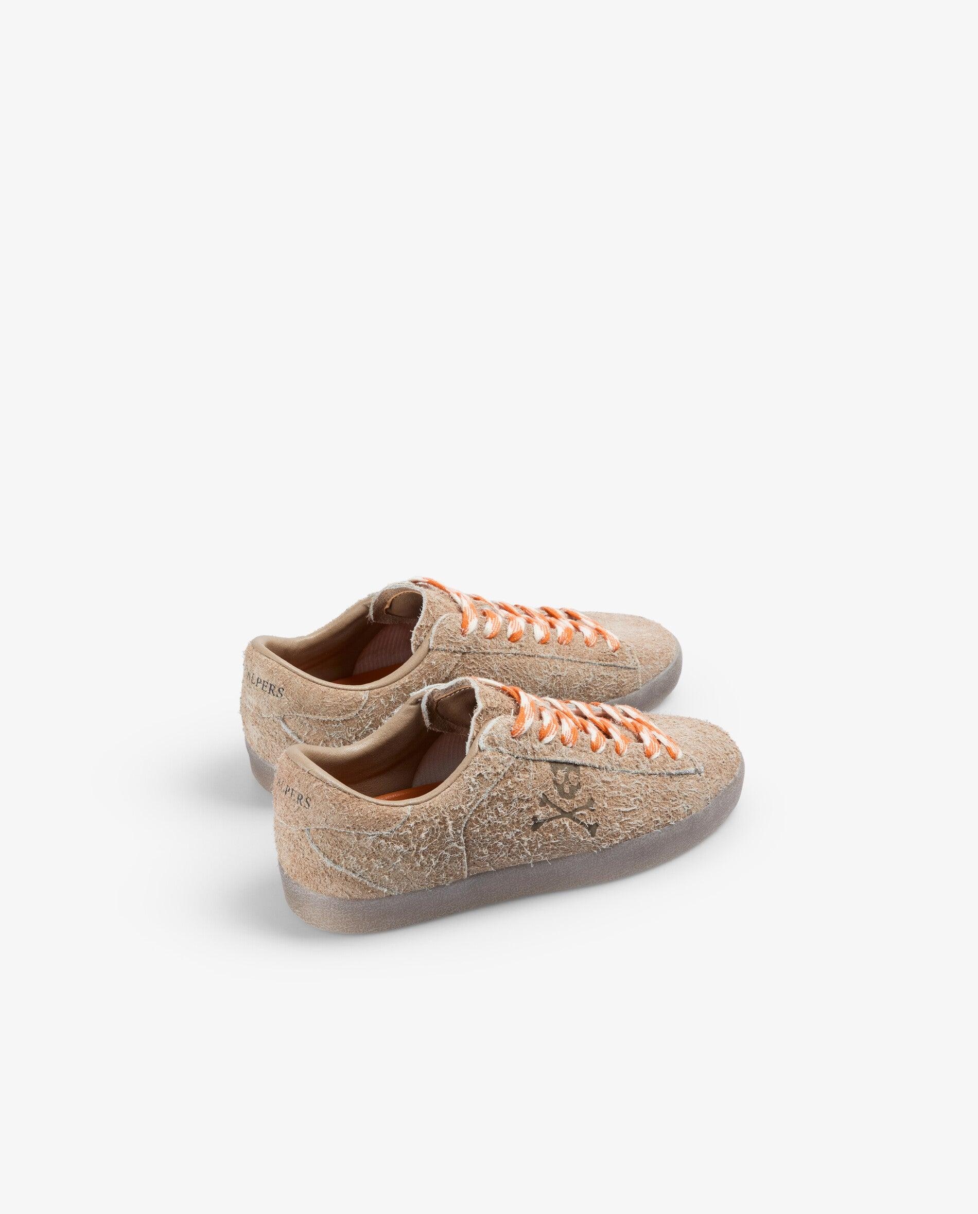 Zapatillas retro de mujer de ante con costuras a contraste - Scalpers - Caramelo Caramelo-2