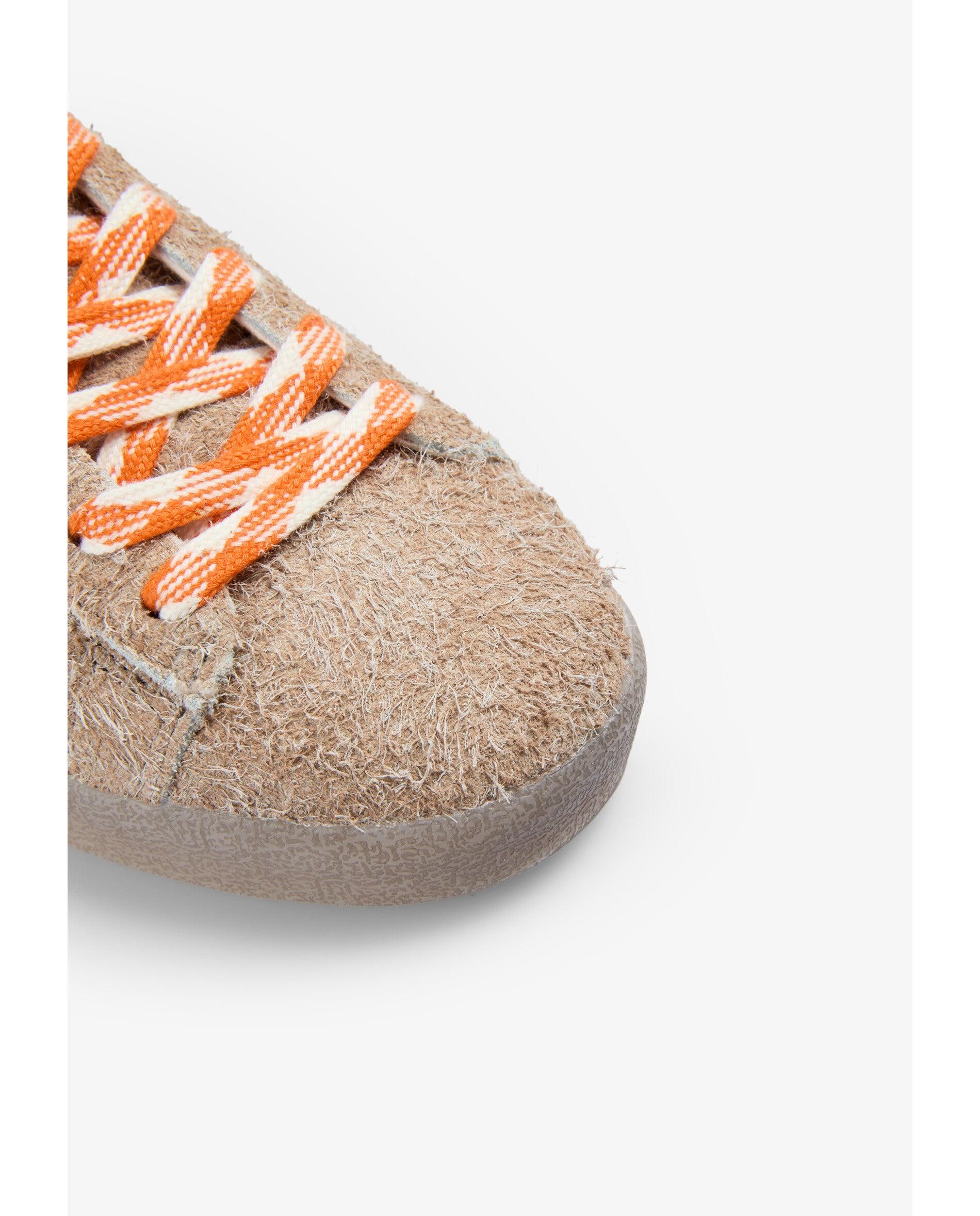 Zapatillas retro de mujer de ante con costuras a contraste - Scalpers - Caramelo Caramelo-5