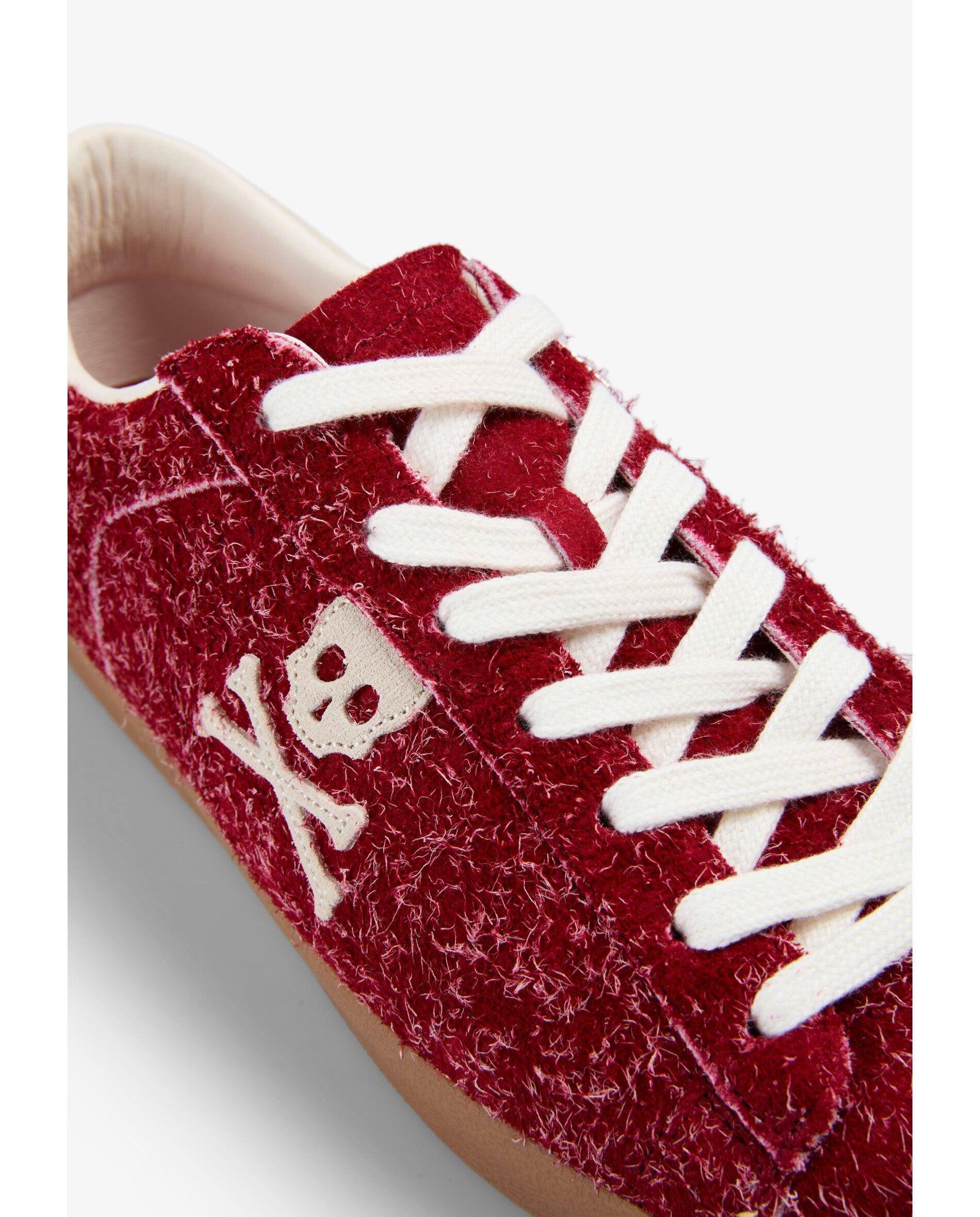 Zapatillas retro de mujer de ante con costuras a contraste - Scalpers - Rojo Rojo-6