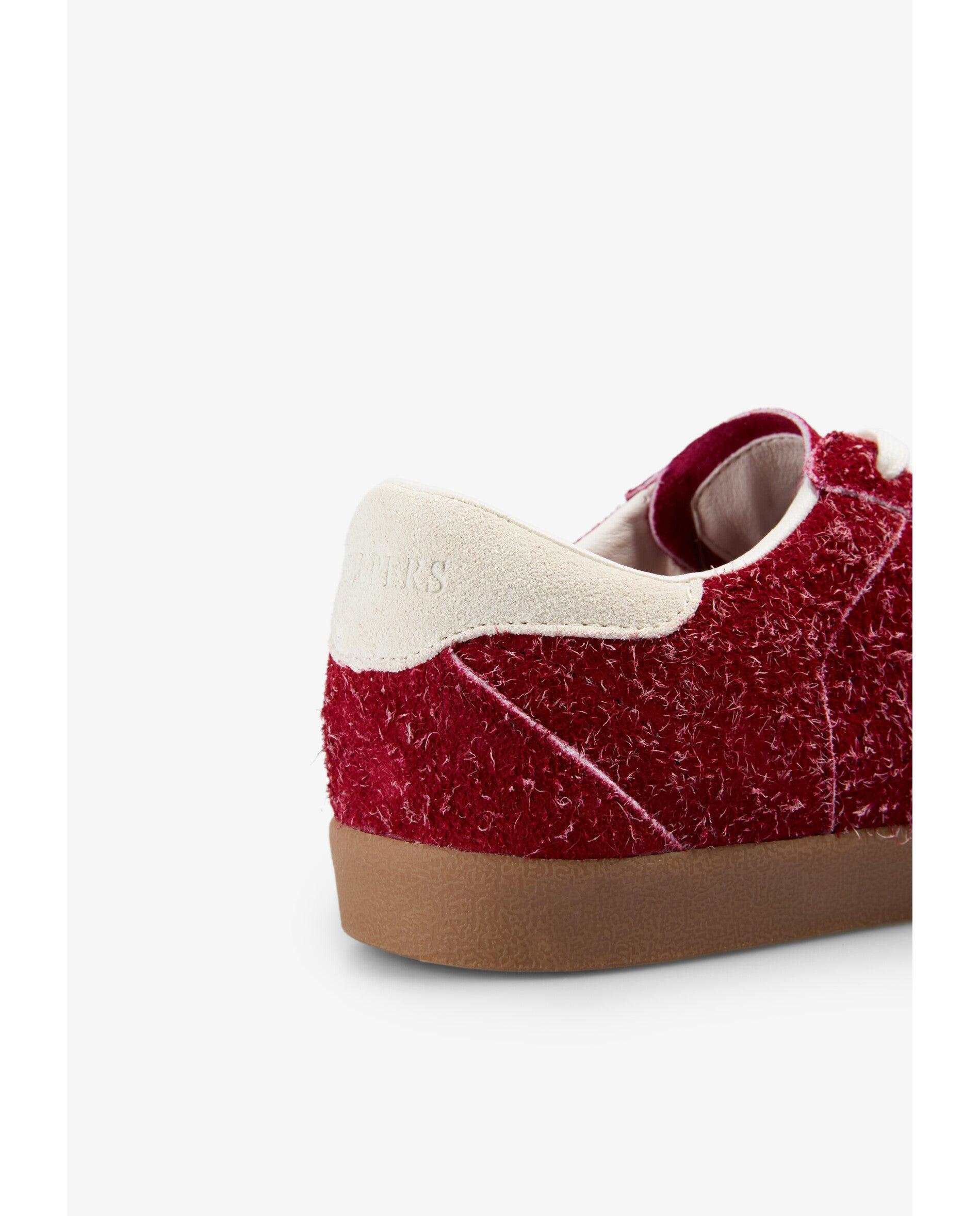 Zapatillas retro de mujer de ante con costuras a contraste - Scalpers - Rojo Rojo-7