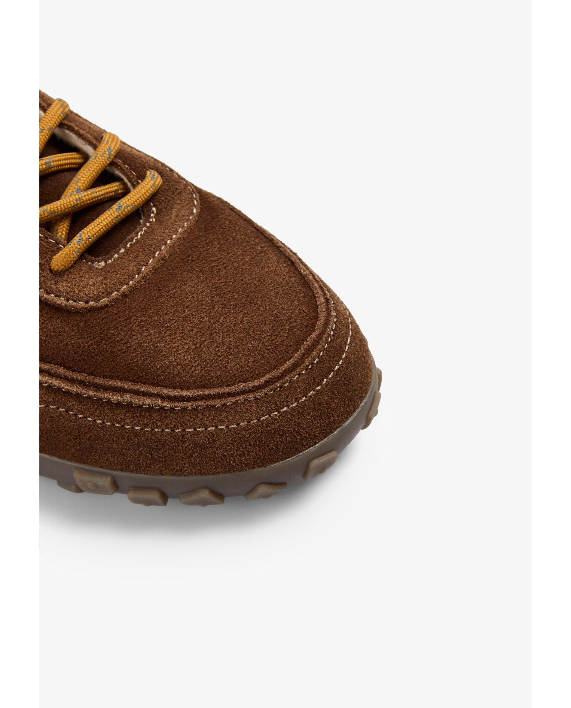 Zapatillas retro de mujer de ante con suela en relieve - Scalpers - Marrón Marrón-5