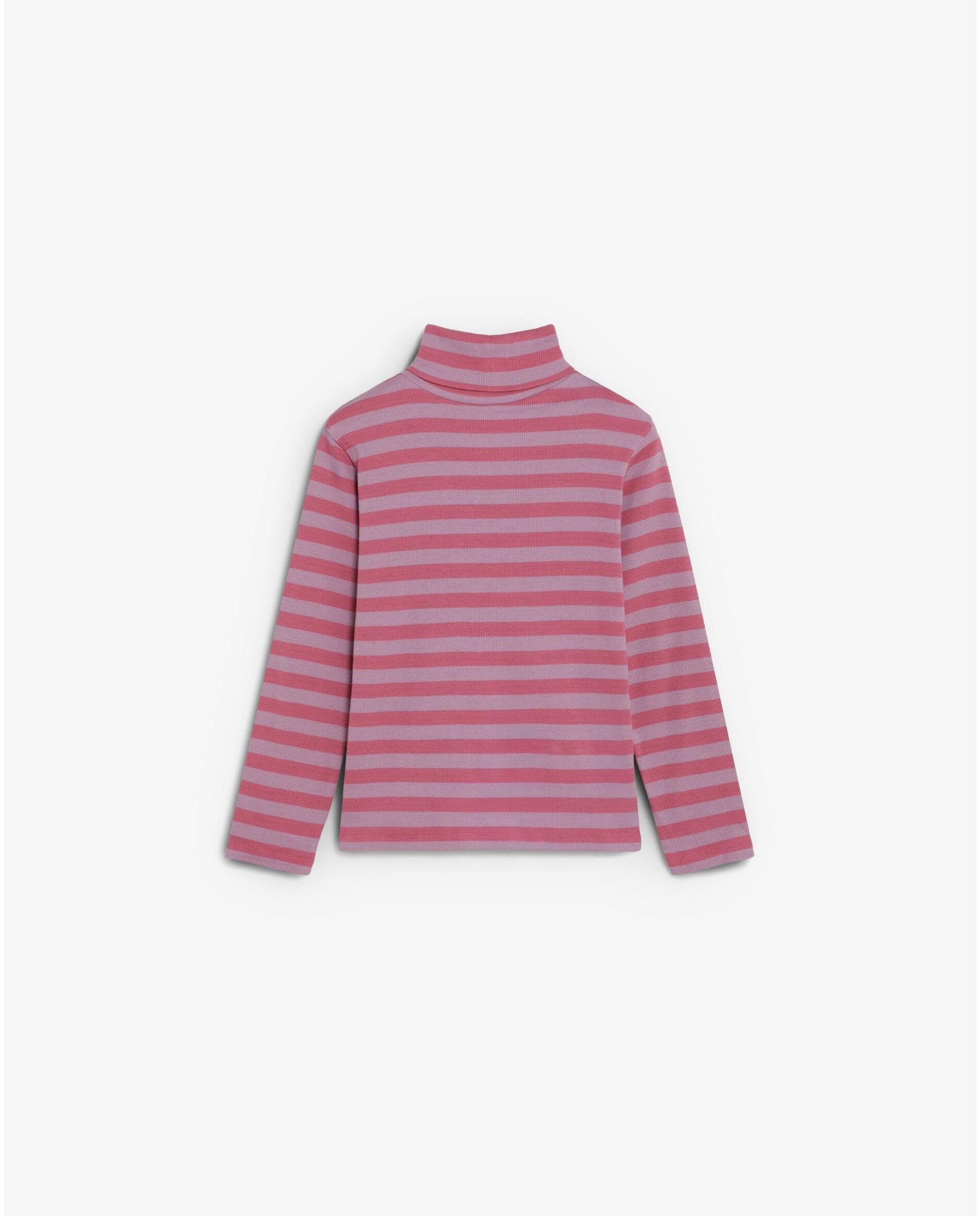 Imagen 2 de Camiseta de niña con cuello alto y estampado de rayas - Scalpers - Lila Lila
