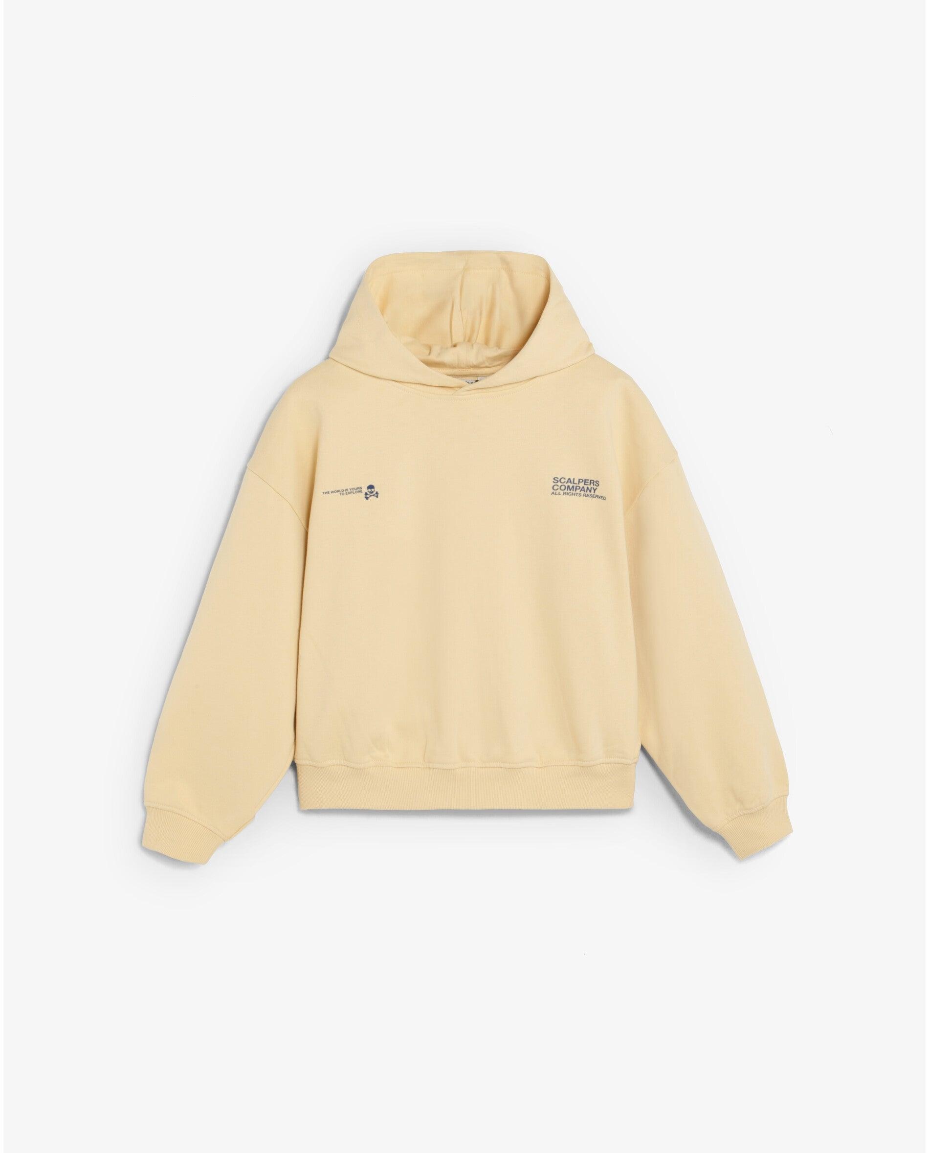 Imagen 6 de Sudadera con capucha de niño boxy fit con logo trasero - Scalpers - Amarillo Amarillo