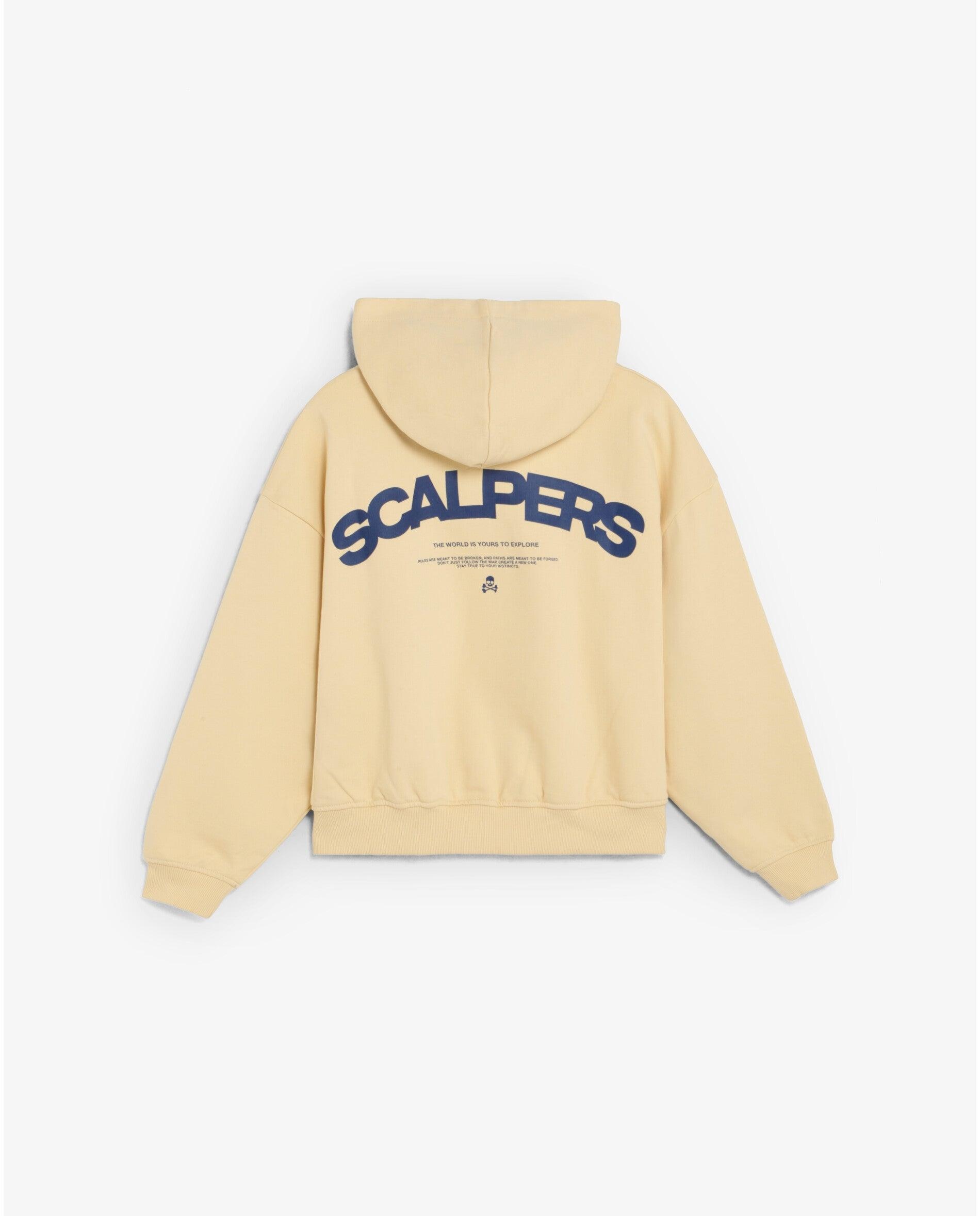 Imagen 5 de Sudadera con capucha de niño boxy fit con logo trasero - Scalpers - Amarillo Amarillo