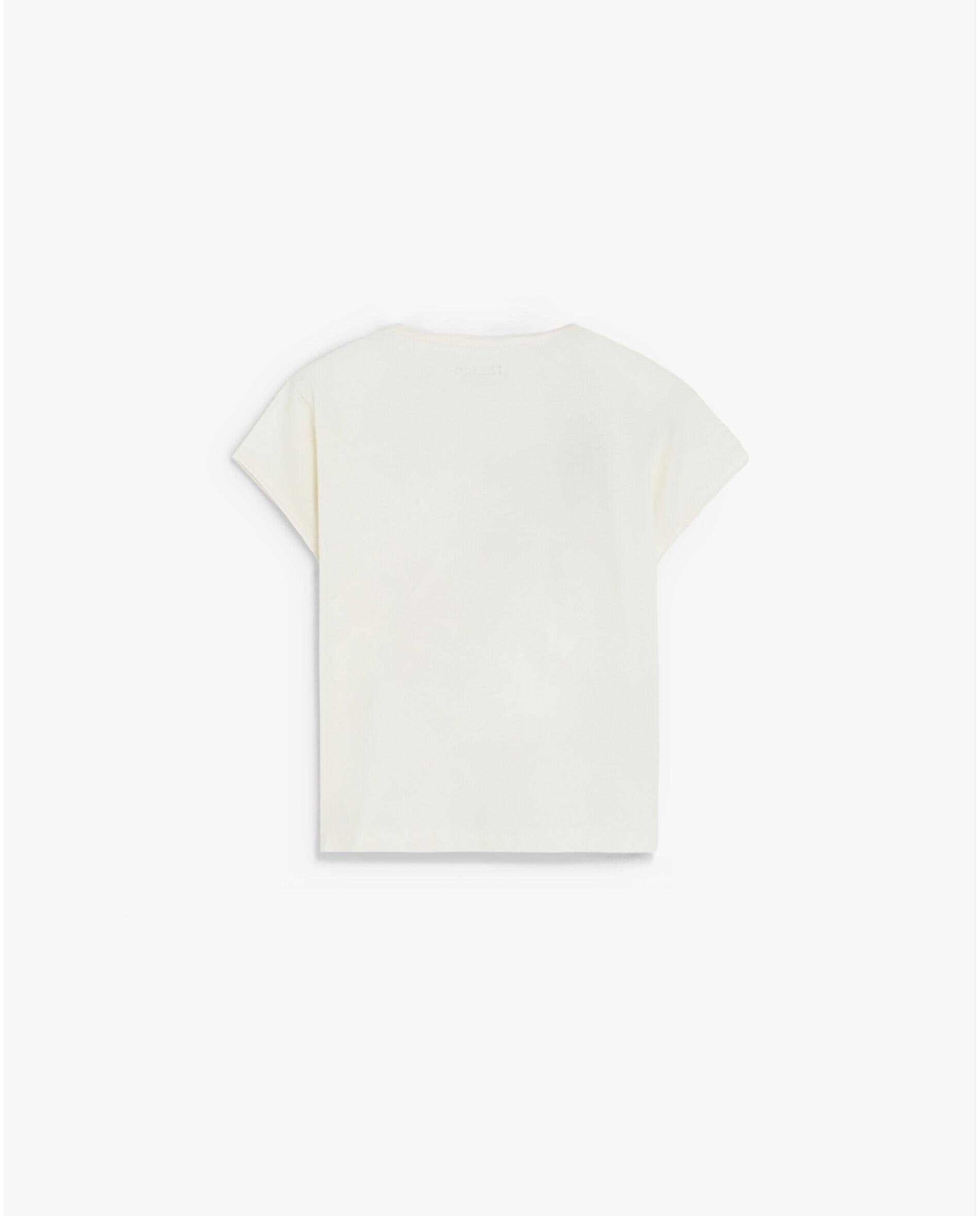 Camiseta de niña de algodón con estampado frontal - Scalpers - Blanco roto Blanco roto-2