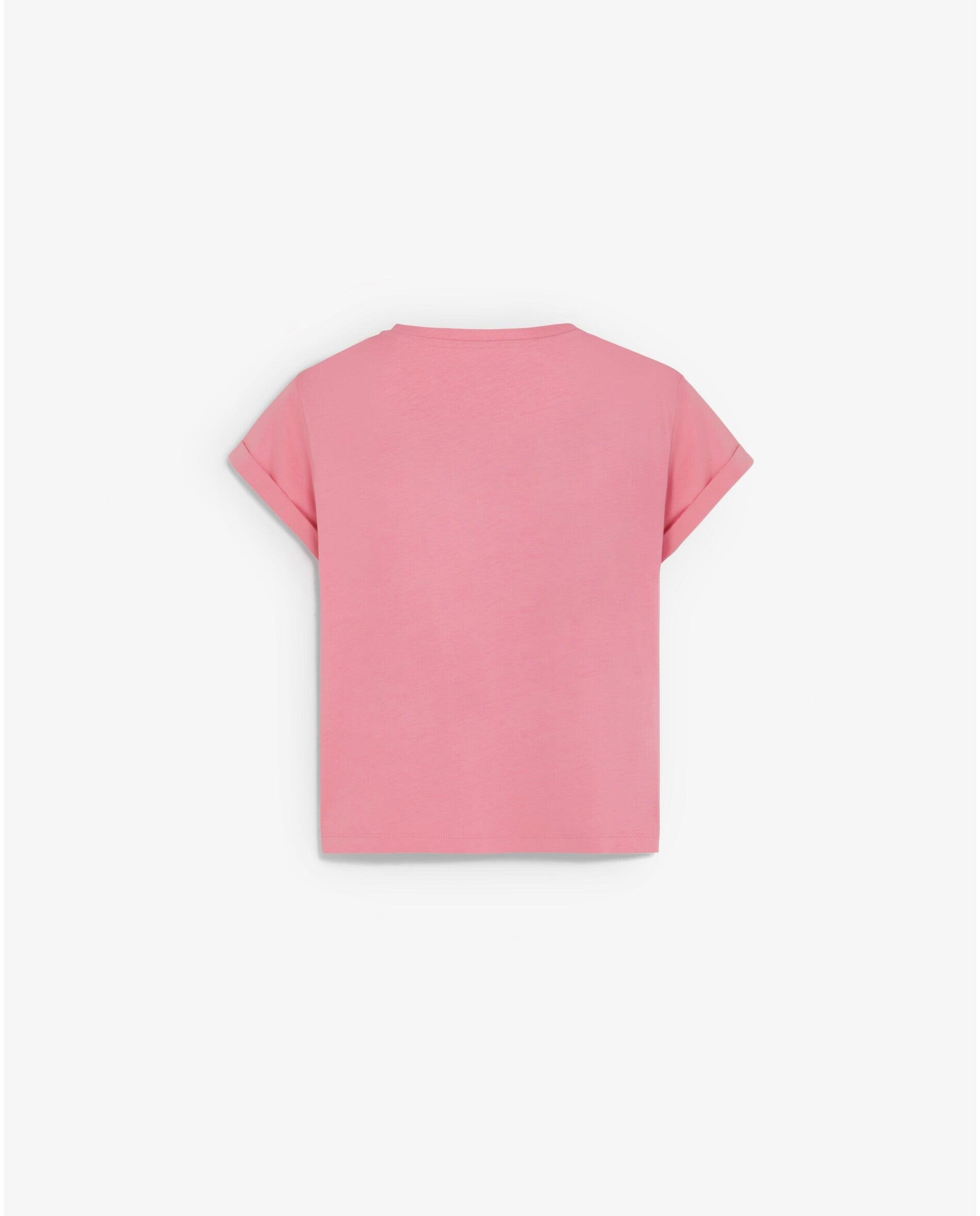 Camiseta de niña regular fit con calavera frontal - Scalpers - Rosa Rosa-2