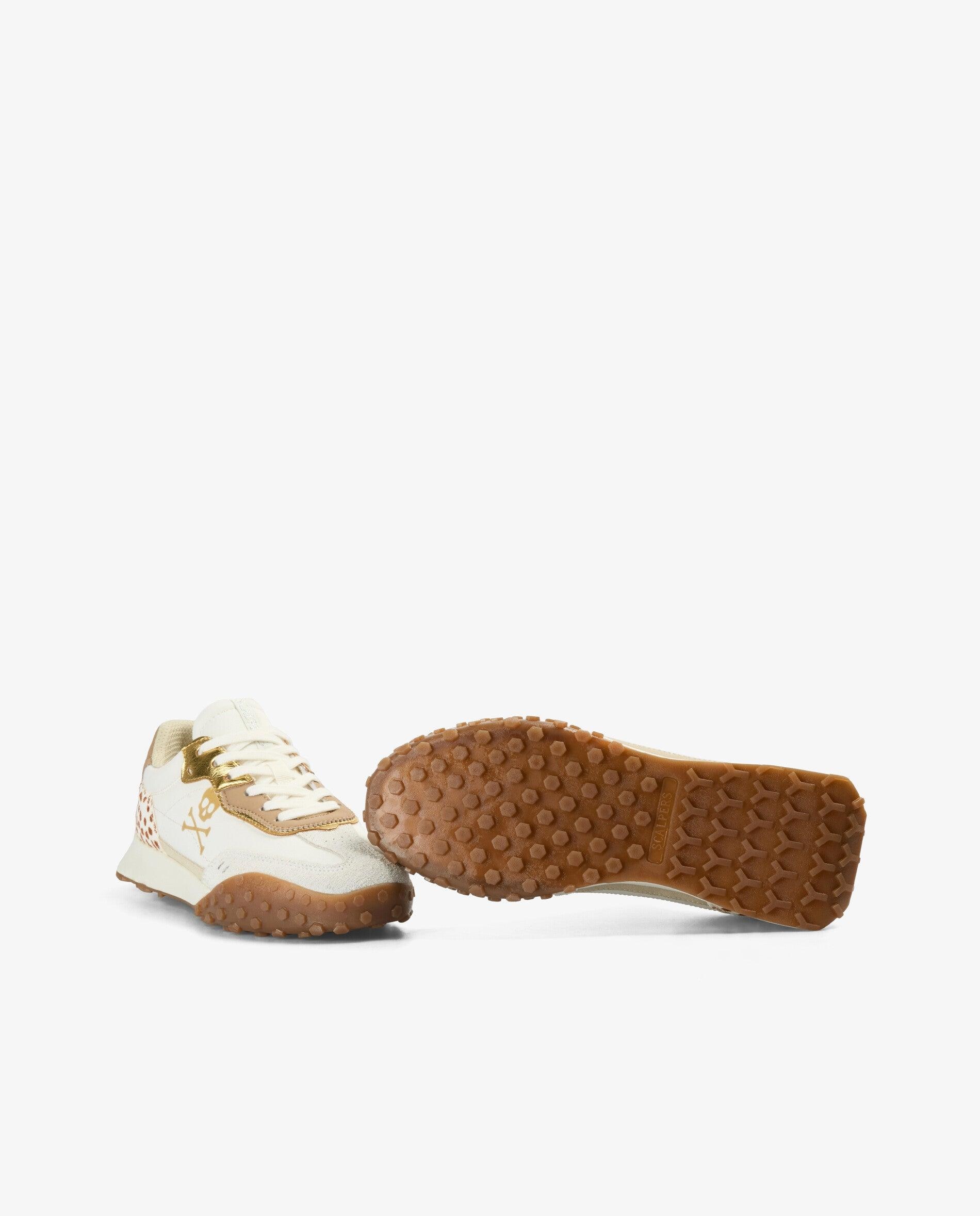 Zapatillas deportivas de mujer en tejido resistente con contrastes - Scalpers - Blanco Blanco-2