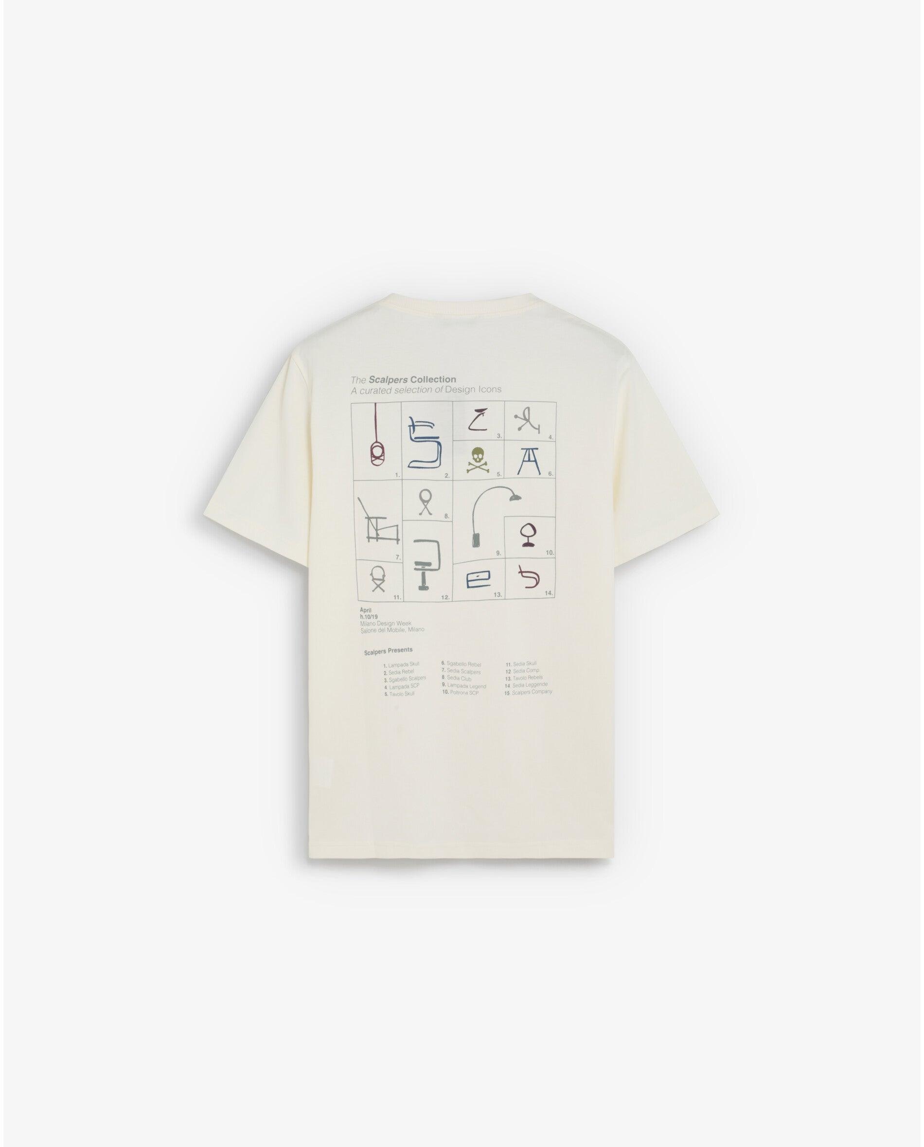 Camiseta de manga corta de hombre regular fit con estampado trasero - Scalpers - Blanco Blanco-2