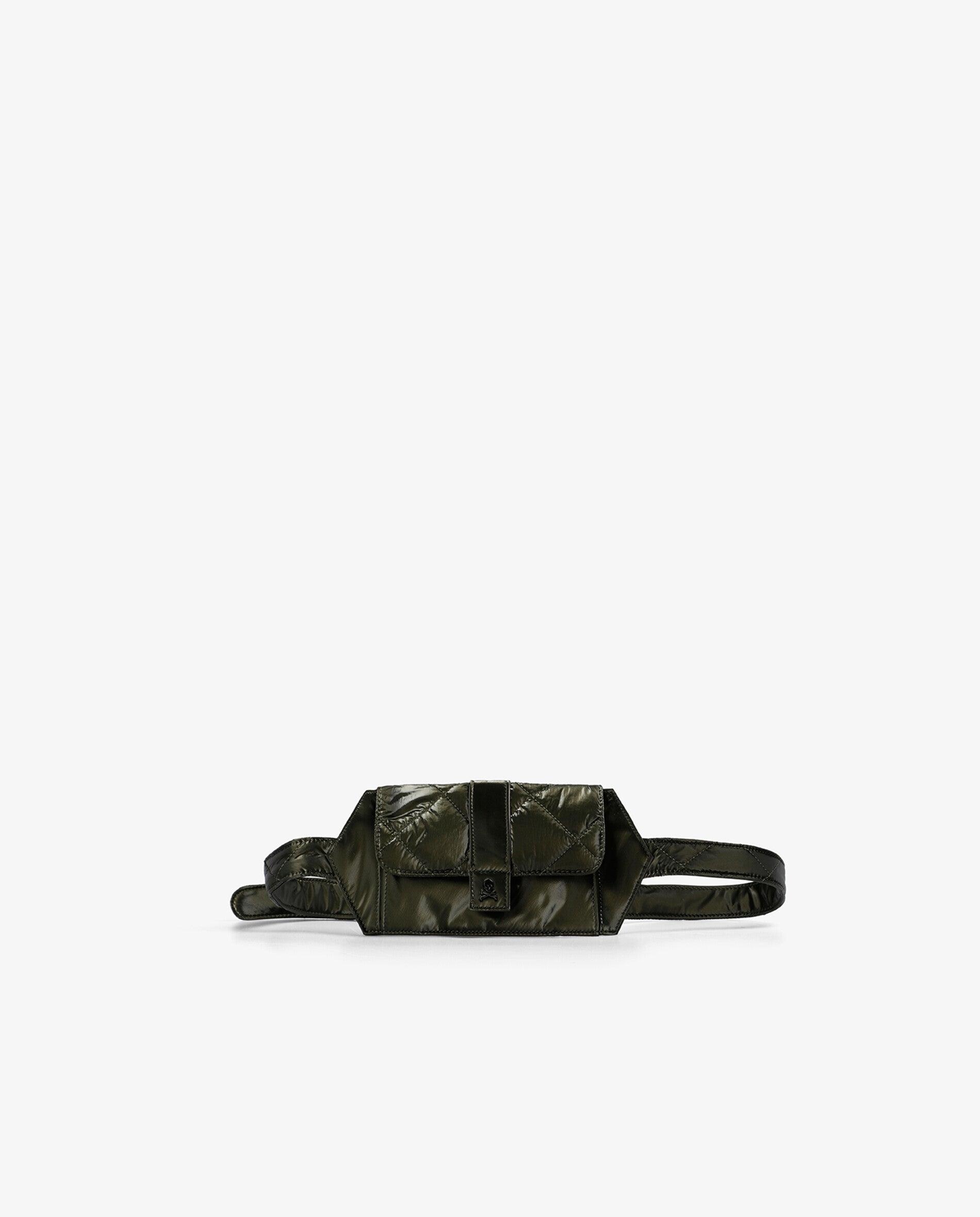 Imagen 0 de Riñonera de mujer en tejido técnico acolchado Verde militar