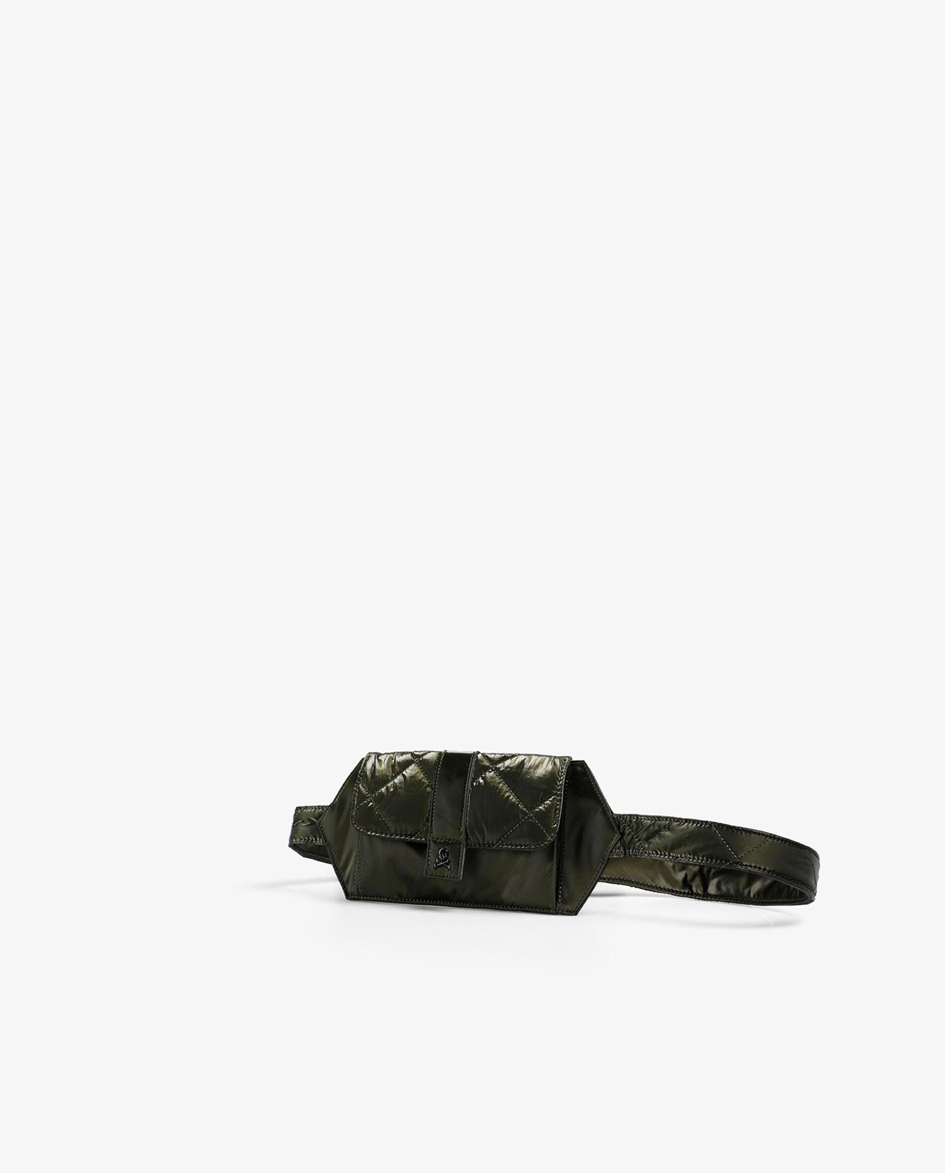 Riñonera de mujer en tejido técnico acolchado - Scalpers - Verde militar Verde militar-2