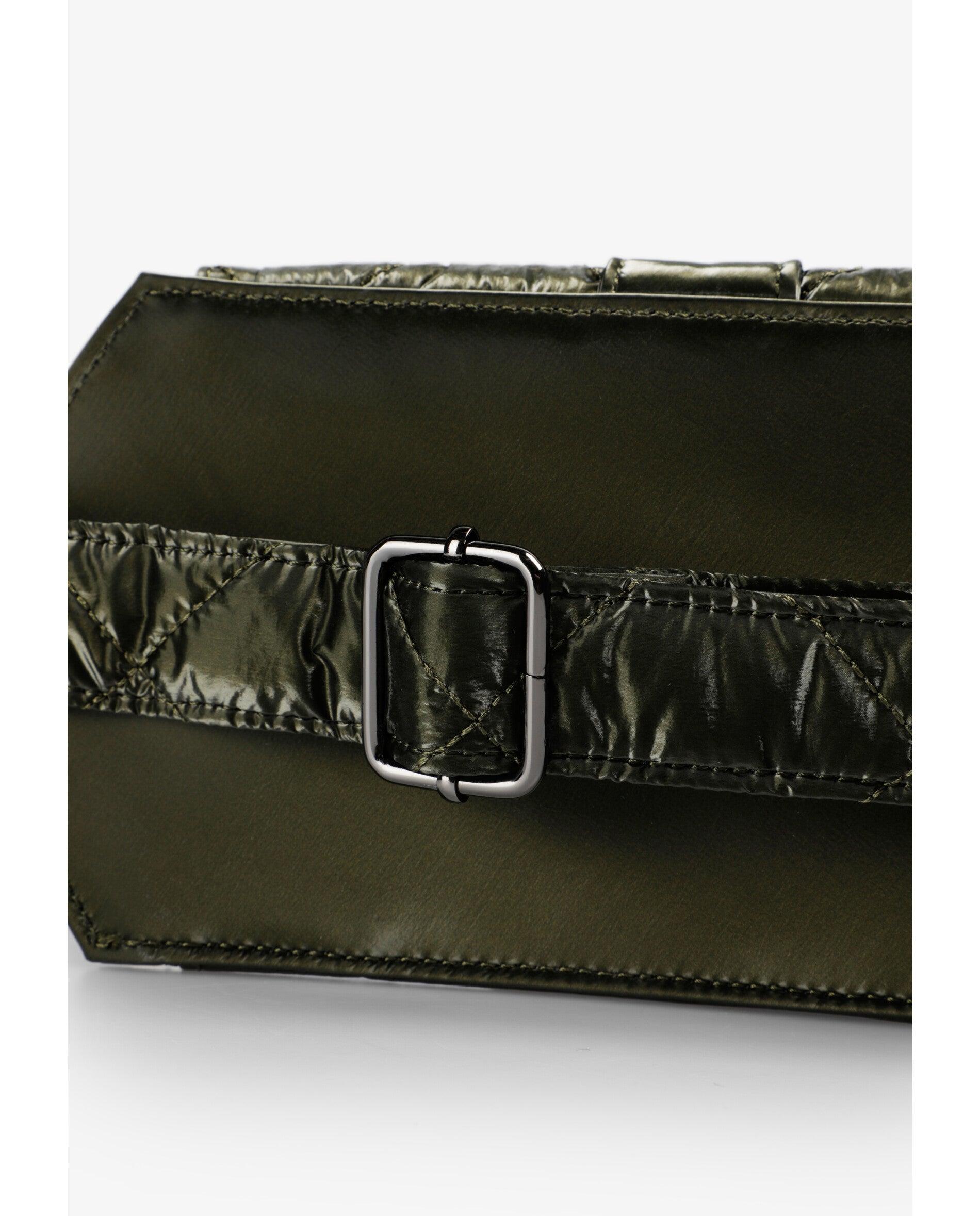 Riñonera de mujer en tejido técnico acolchado - Scalpers - Verde militar Verde militar-7