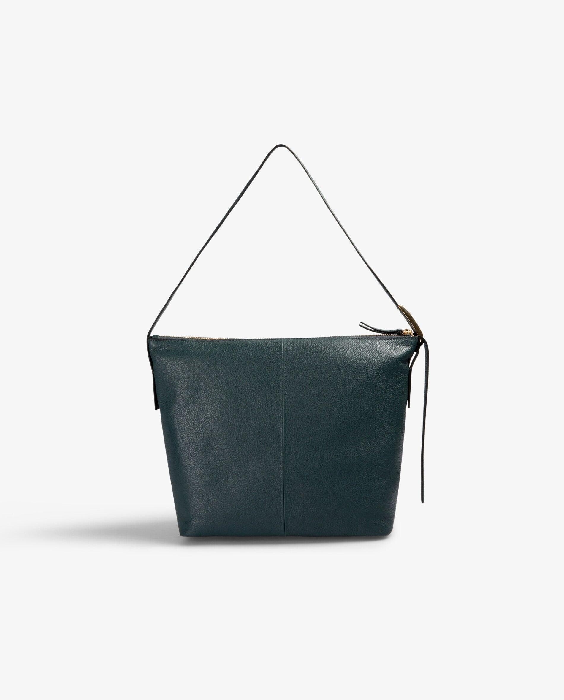 Bolso de hombro en piel con cierre de cremallera - Scalpers - Azul marino Azul marino-2