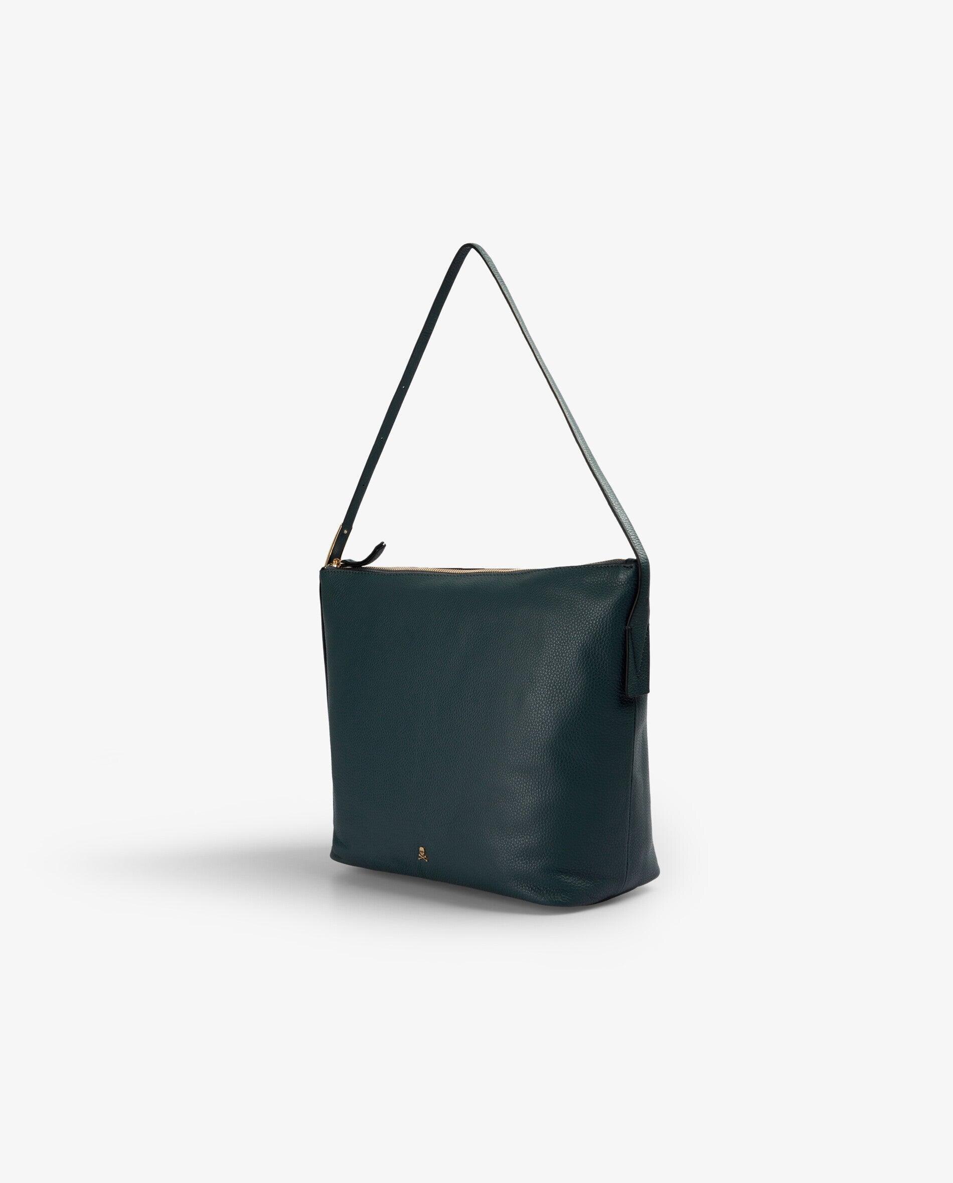 Bolso de hombro en piel con cierre de cremallera - Scalpers - Azul marino Azul marino-3