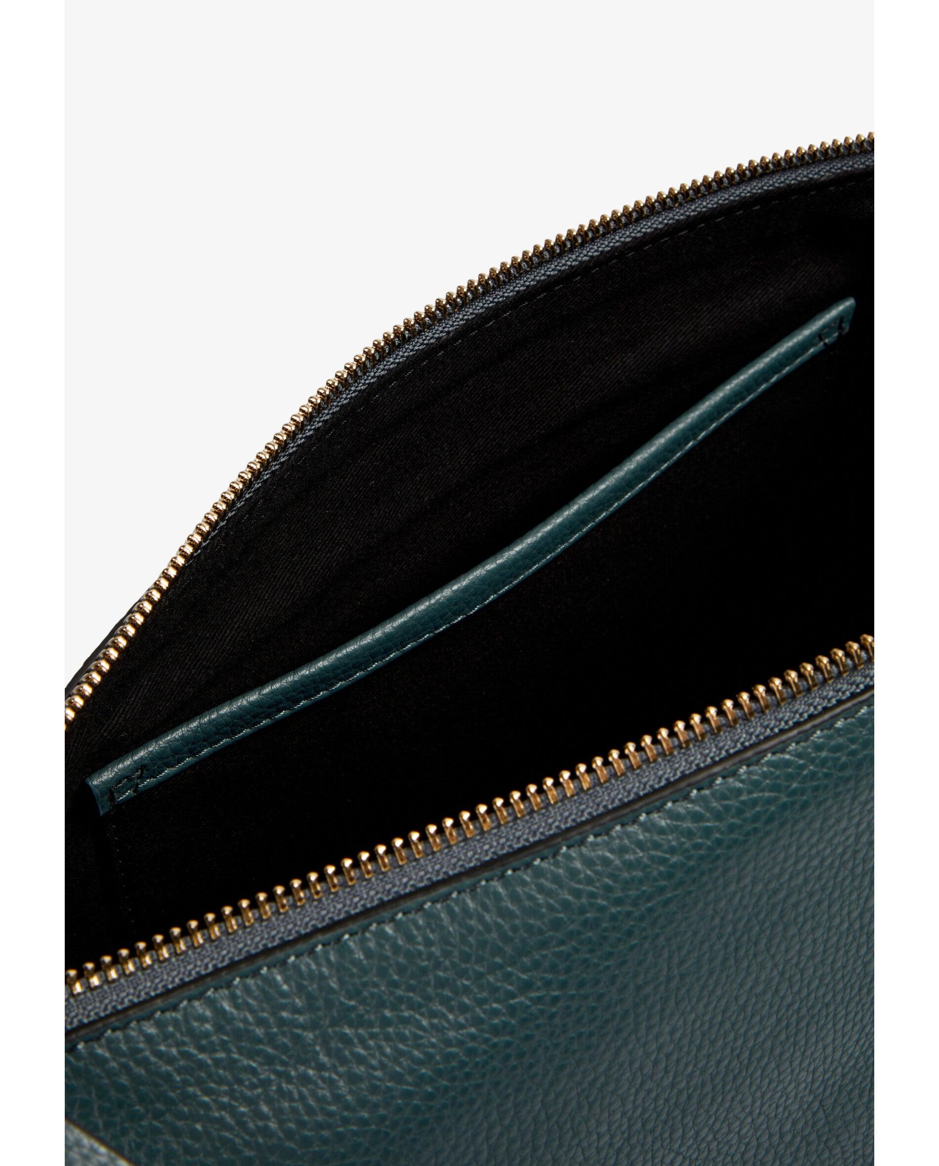 Bolso de hombro en piel con cierre de cremallera - Scalpers - Azul marino Azul marino-7