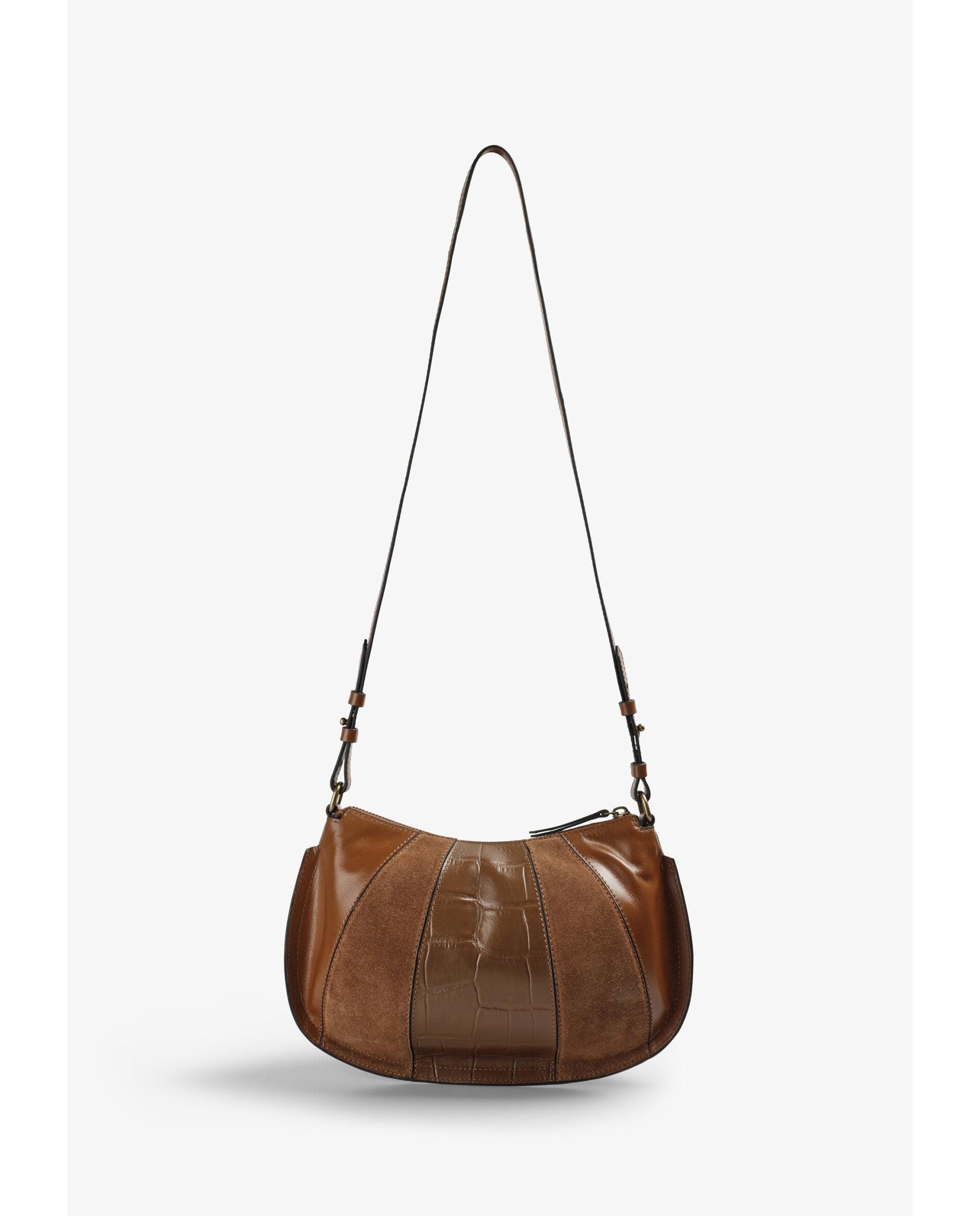 Imagen 3 de Bolso de hombro combinado con tachuelas decorativas - Scalpers - Caramelo Caramelo