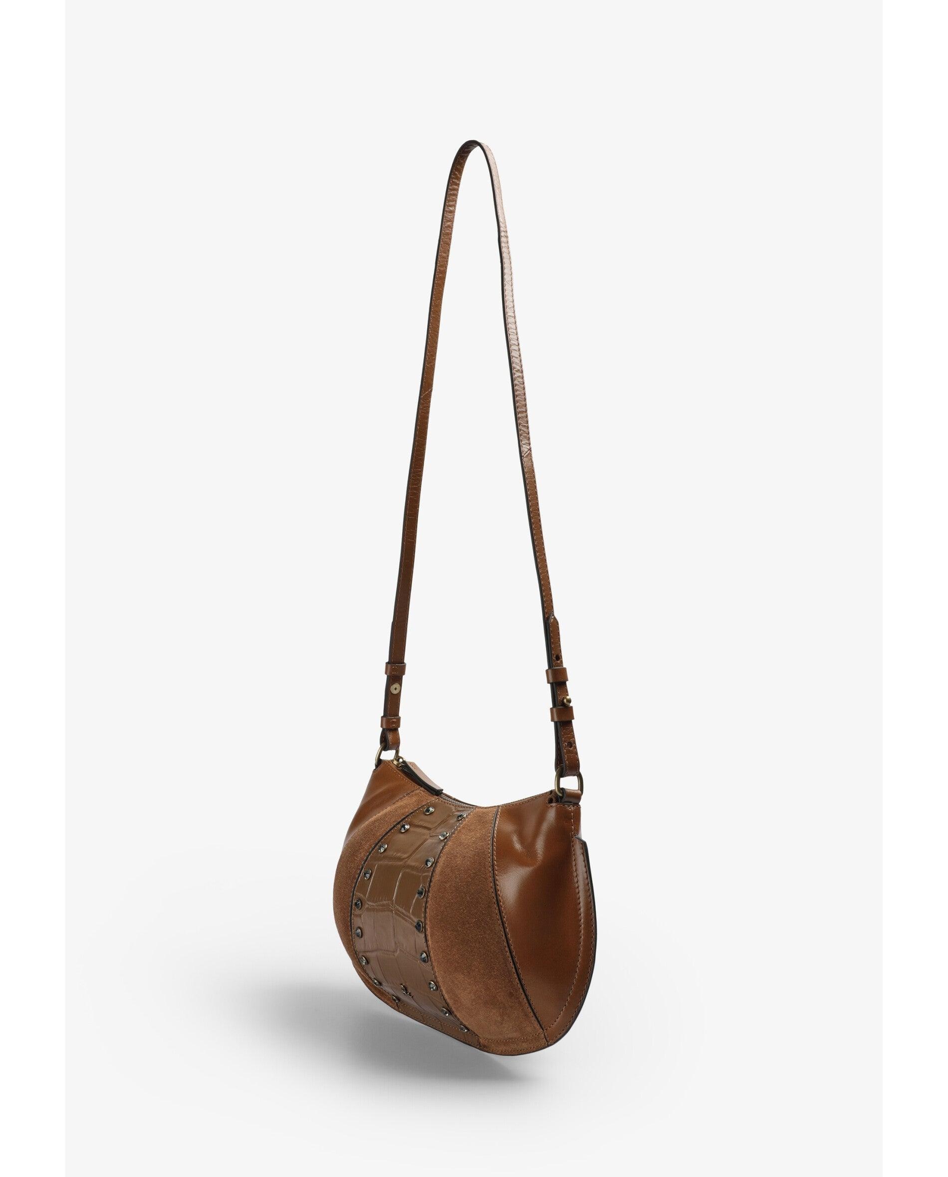 Imagen 2 de Bolso de hombro combinado con tachuelas decorativas - Scalpers - Caramelo Caramelo
