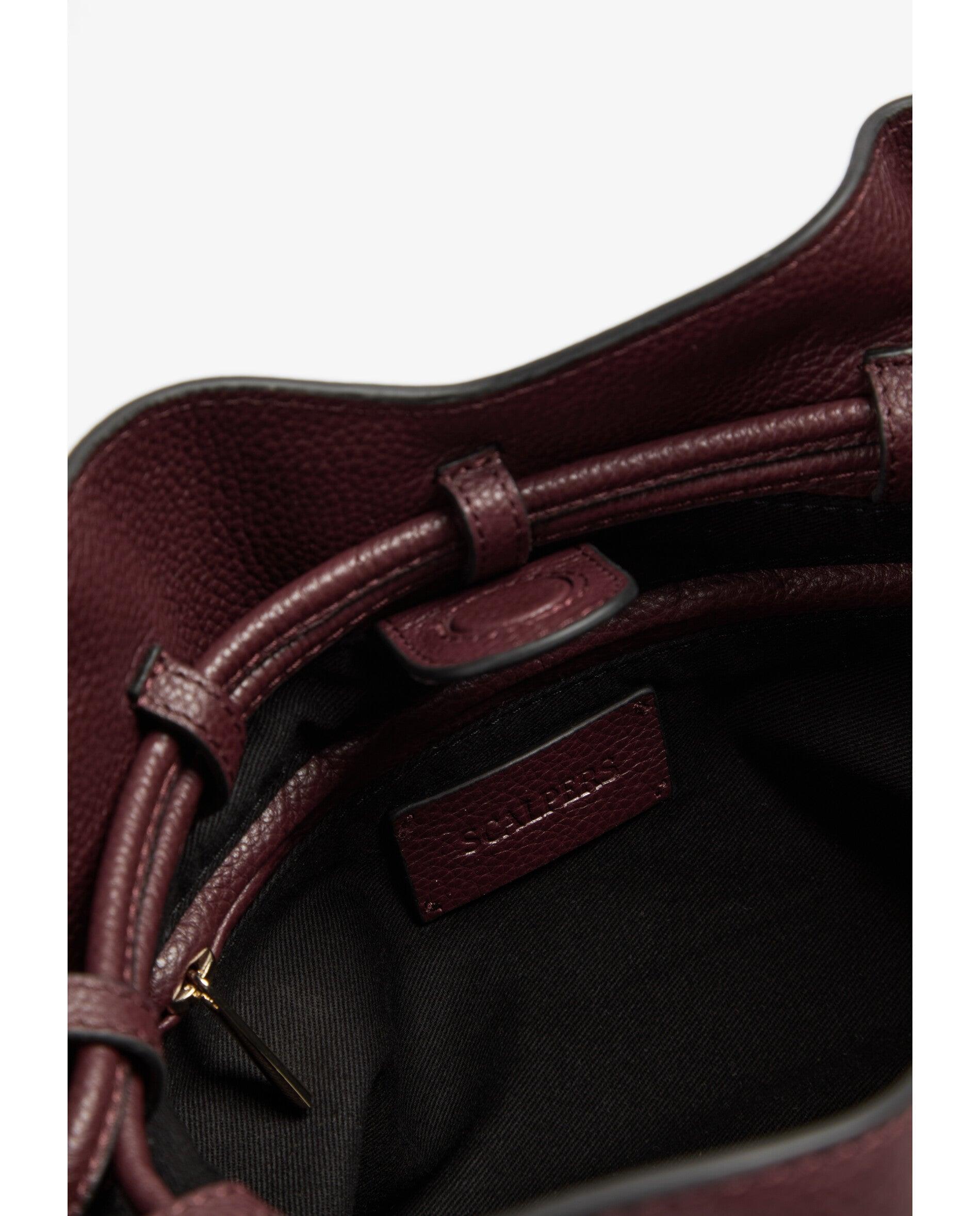 Bolso de hombro piel y serraje - Scalpers - Burdeos Burdeos-2