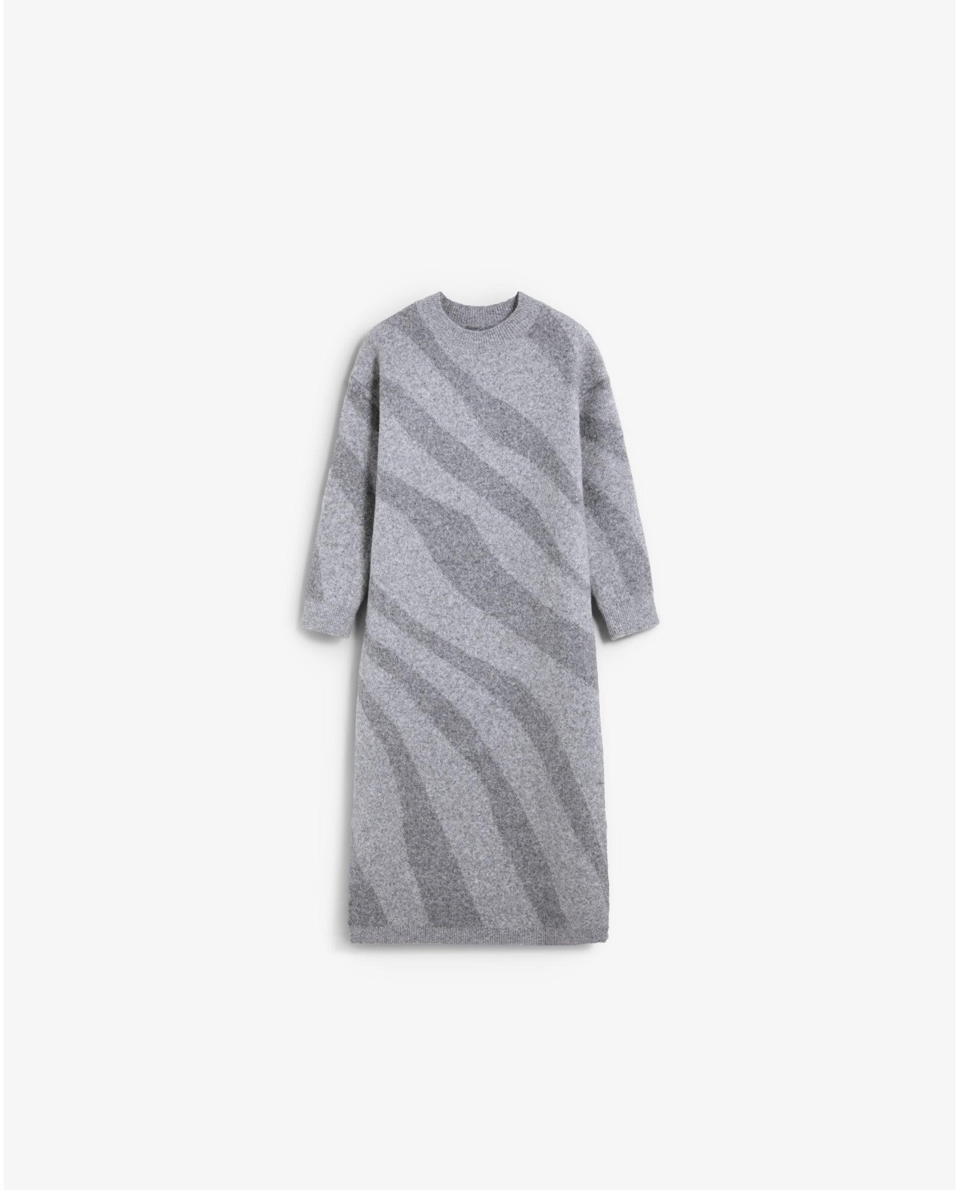 Imagen 1 de Vestido de niña de punto con estampado animal print Gris