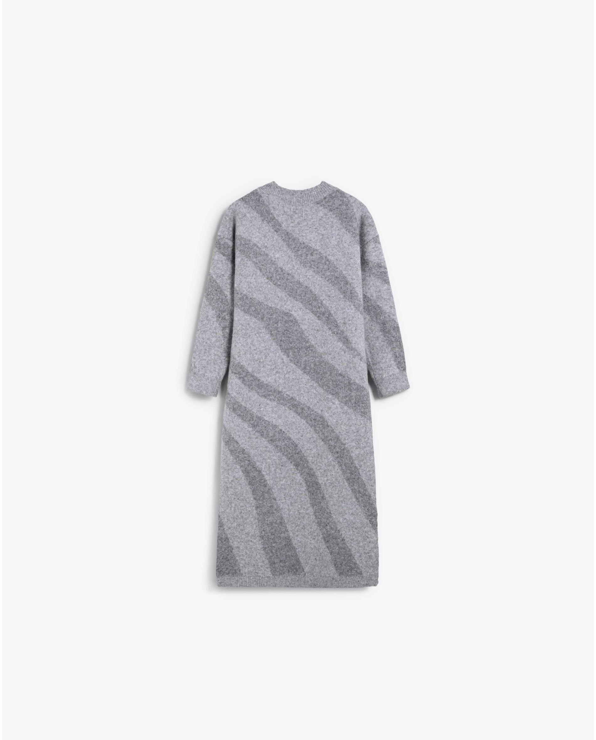 Imagen 2 de Vestido de niña de punto con estampado animal print - Scalpers - Gris Gris