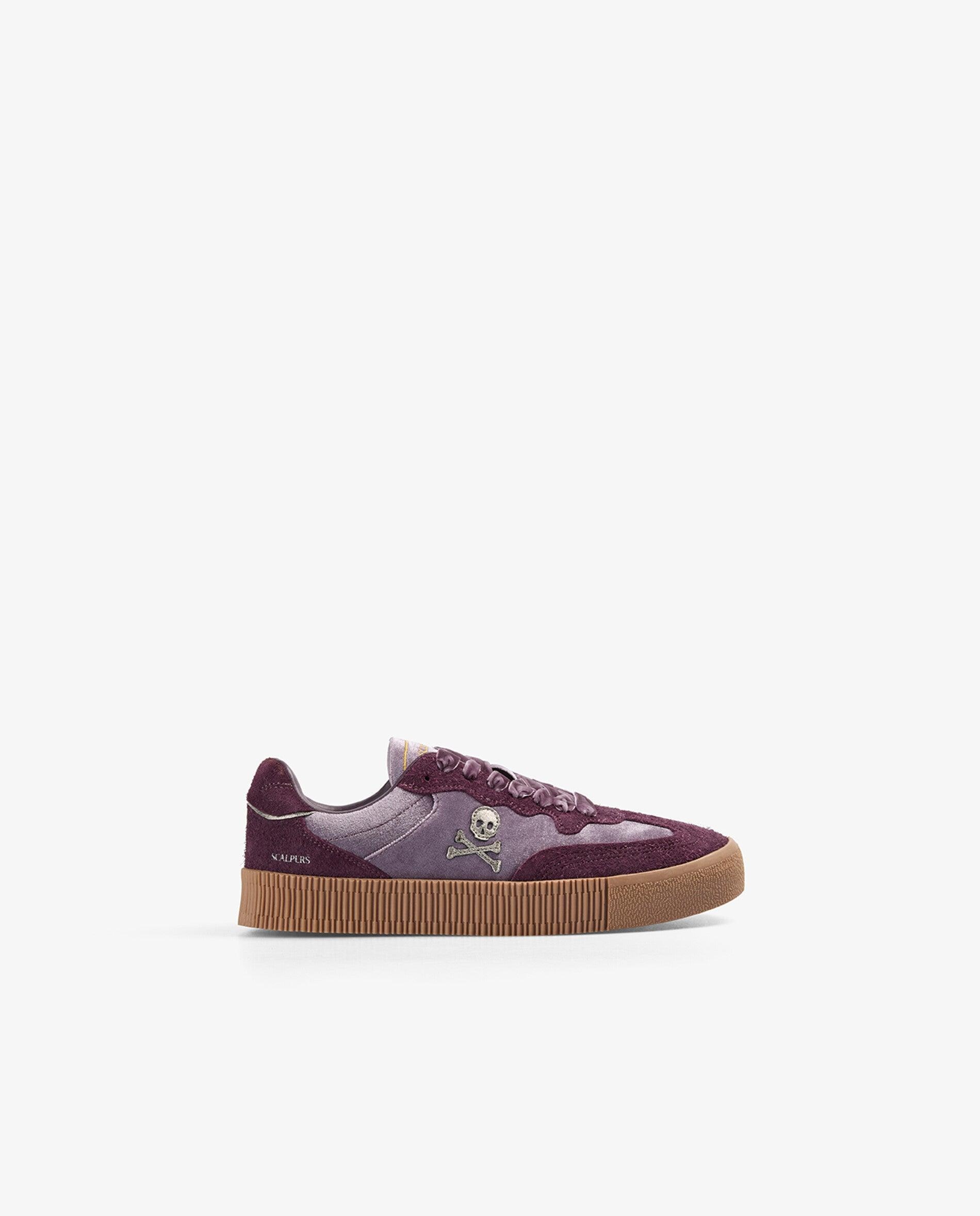 Imagen 0 de Zapatillas retro de mujer tipo sneakers de terciopelo Malva