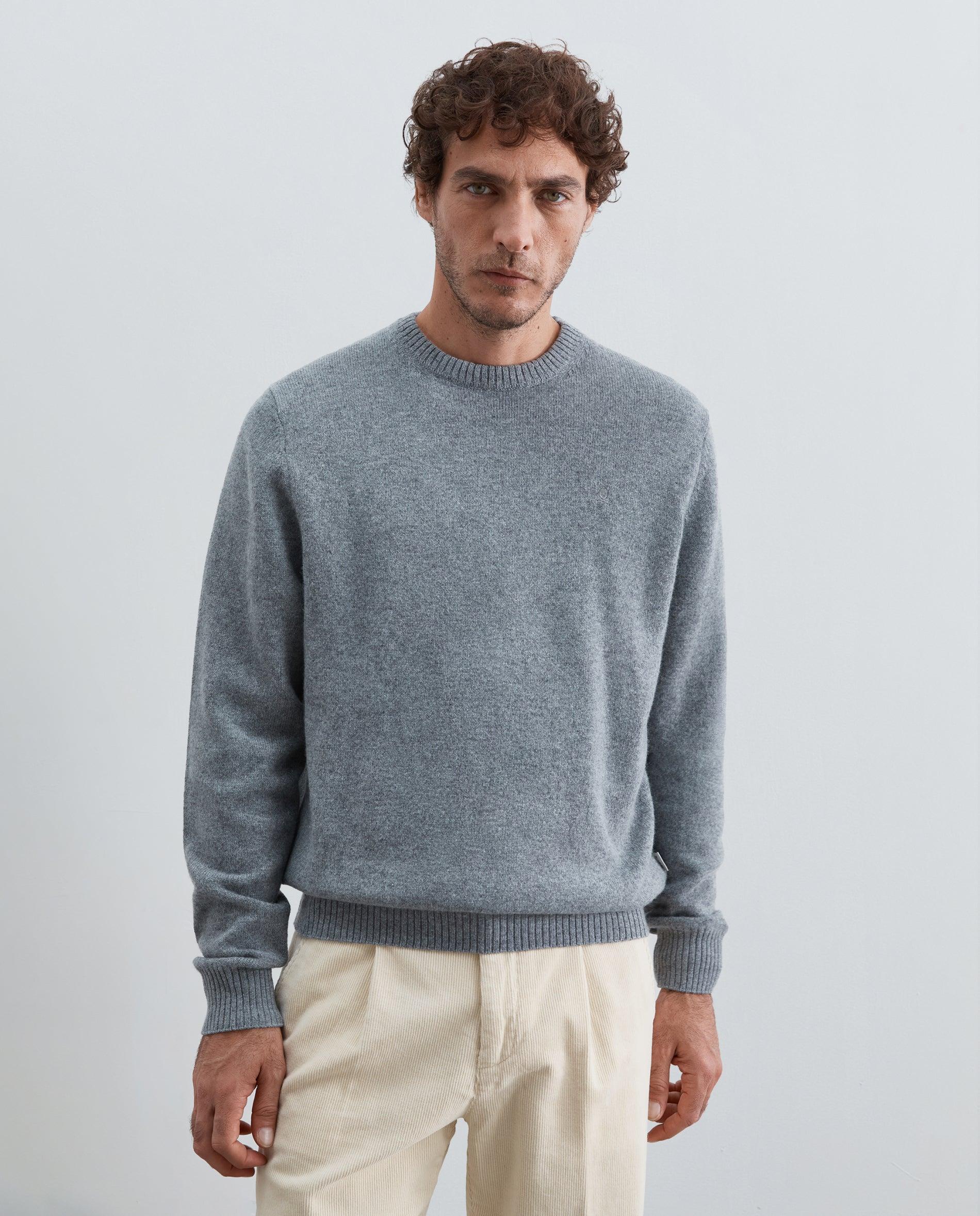 Imagen 1 de Jersey de hombre con cuello redondo y calavera bordada en el pecho - Scalpers - Gris Gris